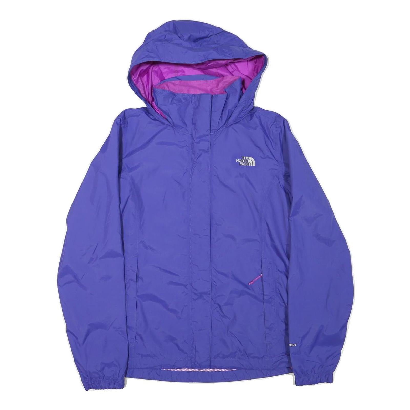 THE NORTH FACE Womens Purple & Pink Outdoor Jacket M Woven Plain Hooded Zip Refurbished - N/A refurbished available on Cerqular