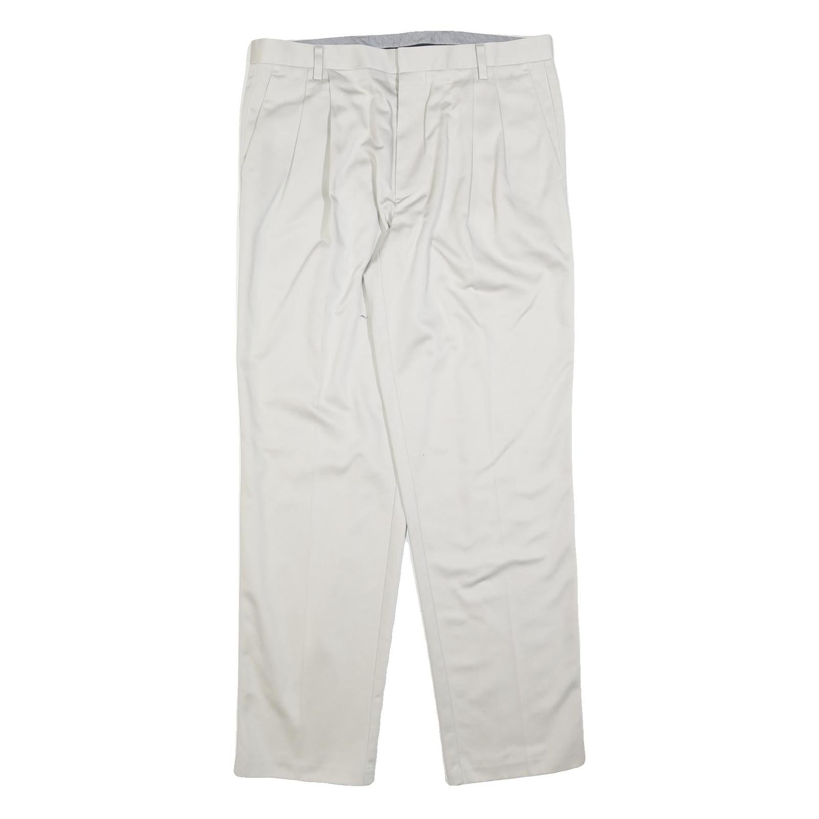 DOCKERS Mens Regular Fit Beige Cotton Blend Zip Trousers W36 L34 Classic Refurbished - N/A refurbished available on Cerqular