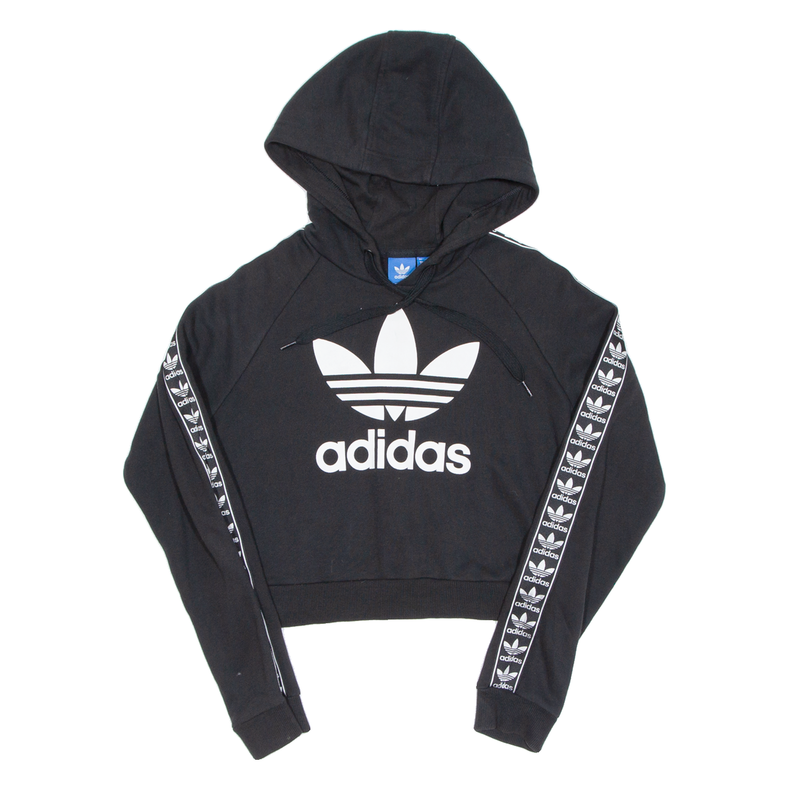 ADIDAS Cropped Womens Black Hoodie UK 10 Refurbished - N/A refurbished available on Cerqular