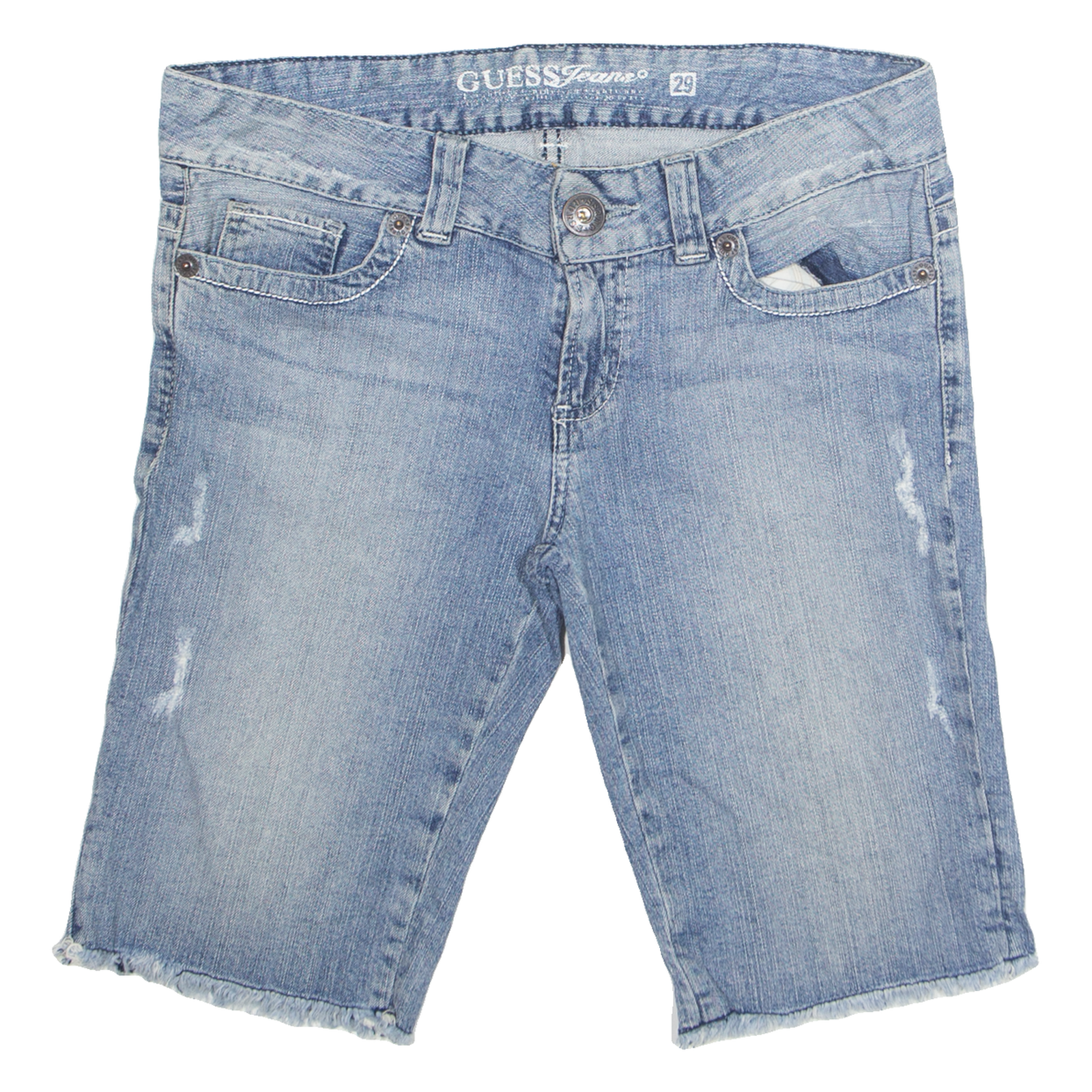 GUESS JEANS Womens Denim Shorts Blue M W32 Refurbished - N/A refurbished available on Cerqular