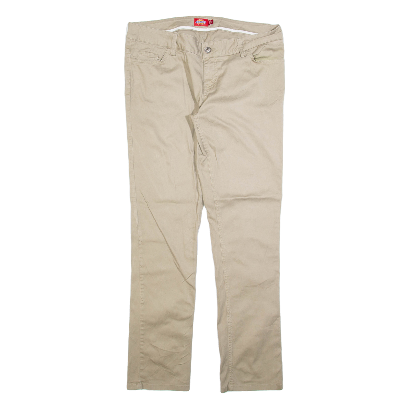 DICKIES Womens Trousers Beige Slim Straight W34 L32 Refurbished - N/A refurbished available on Cerqular