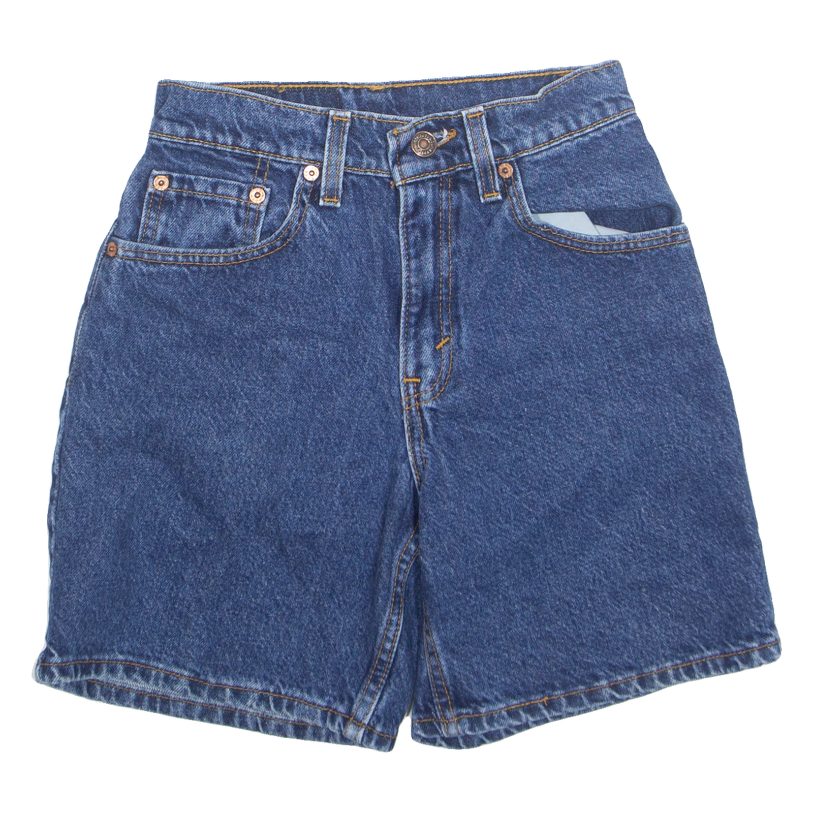 LEVI'S High Waist 550 Womens Denim Shorts Blue UK 4 W24 Refurbished - N/A refurbished available on Cerqular