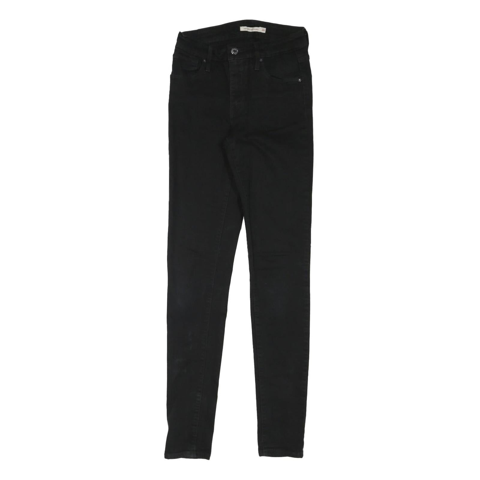 LEVI'S Womens Black Slim Jeans Denim W26 L30 Zip Classic Skinny Cotton Blend Refurbished - N/A refurbished available on Cerqular