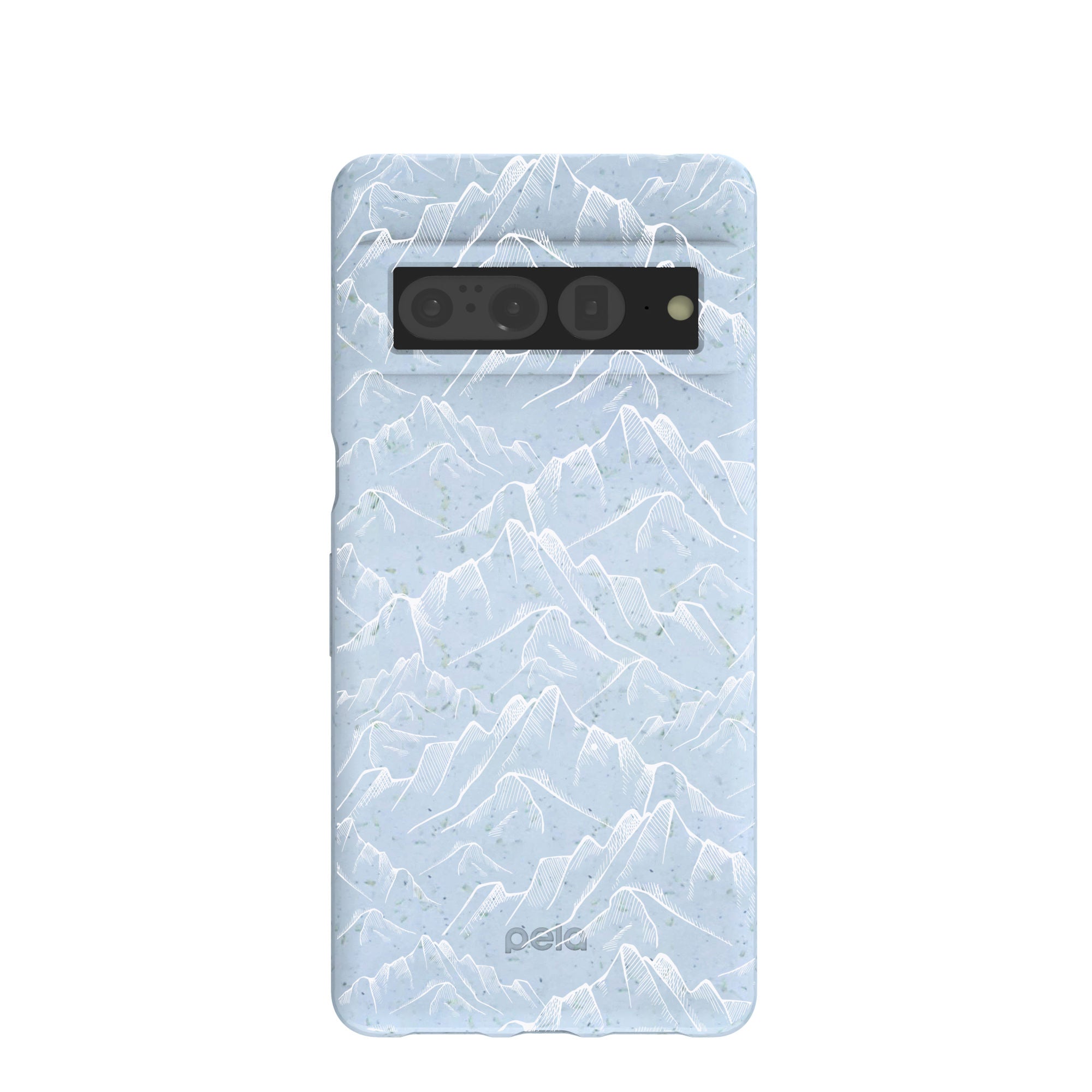 Powder Blue Snowy Mountains Google Pixel 7 Pro Case Refurbished - Pela Case refurbished available on Cerqular