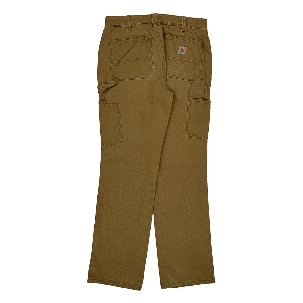 Carhartt Carpenter Trousers - 30W UK 8 Brown Cotton Blend Refurbished - Thrifted (note: this is a term often used to describe second- refurbished available on Cerqular