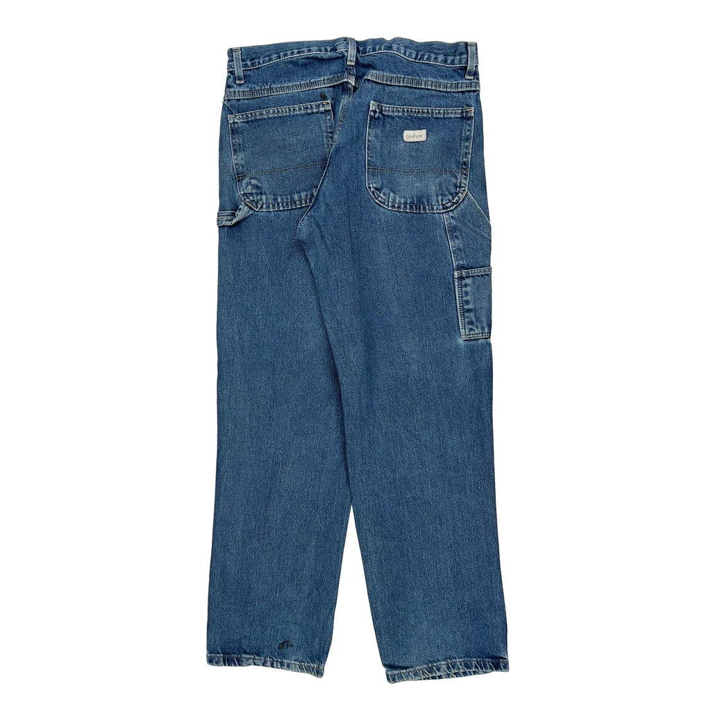 Buy Unifirst Jeans - 33W 32L Blue Cotton Refurbished - $46.89 Unifirst Jeans - 33W 32L Blue Cotton Refurbished - Thrifted (note: this is a term often used to describe second- refurbished available on Cerqular