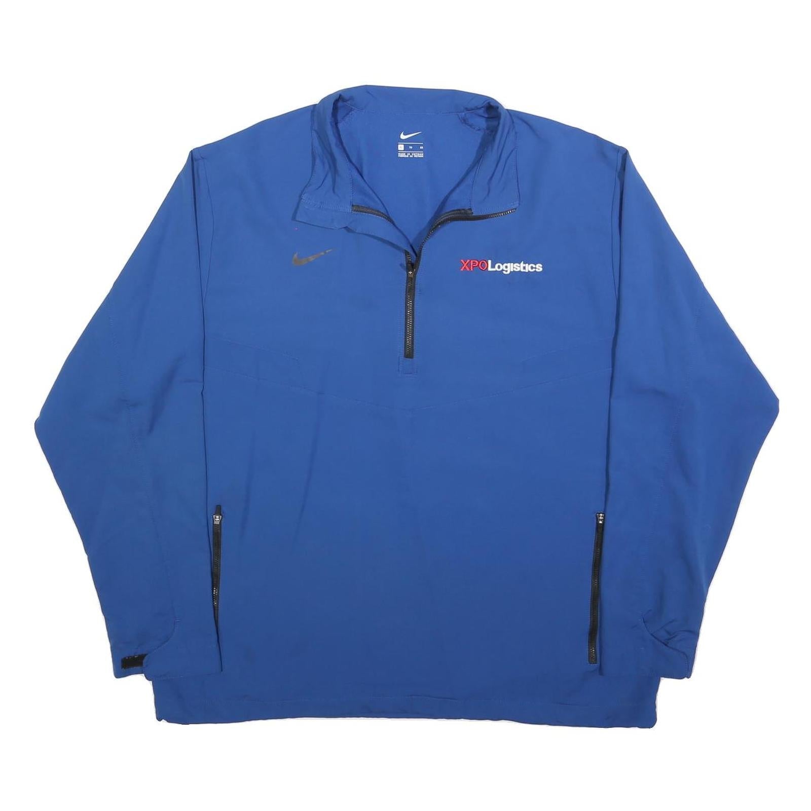 NIKE Mens Blue Xpo Logistics Track Jacket XL Polyester Blend Zip Plain Refurbished - N/A refurbished available on Cerqular