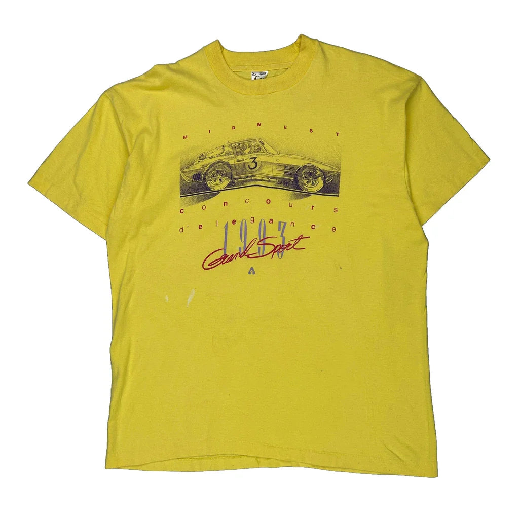 Buy Midwest Concours D'Elegance 1997 Fruit Of The Loom Graphic T-Shirt - XL Yellow Cotton Refurbished - $46.89 Midwest Concours D'Elegance 1997 Fruit Of The Loom Graphic T-Shirt - XL Yellow Cotton Refurbished - Thrifted (note: this is a term often used to describe second- refurbished available on Cerqular