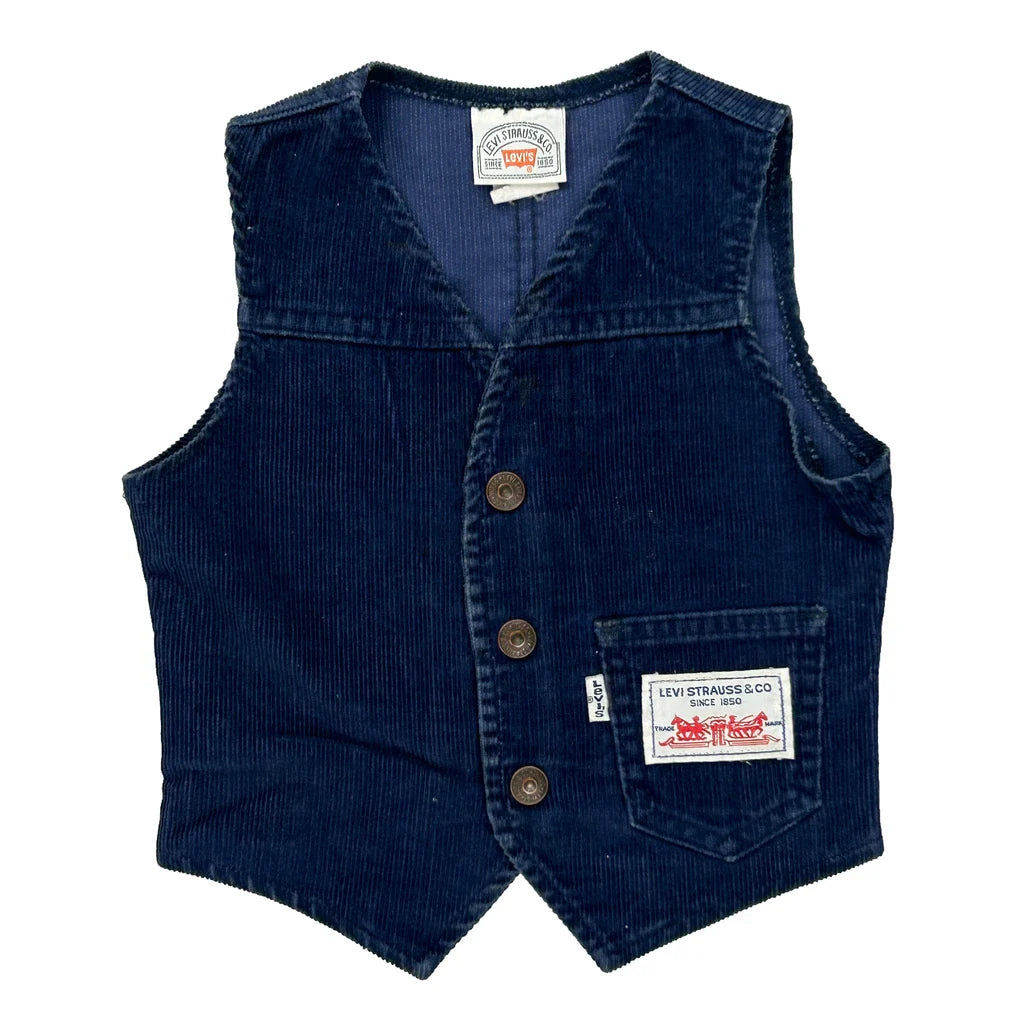 Buy Age 3 Levis Waistcoat - 3XS Blue Corduroy Refurbished - $23.44 Age 3 Levis Waistcoat - 3XS Blue Corduroy Refurbished - Thrifted (note: this is a term often used to describe second- refurbished available on Cerqular