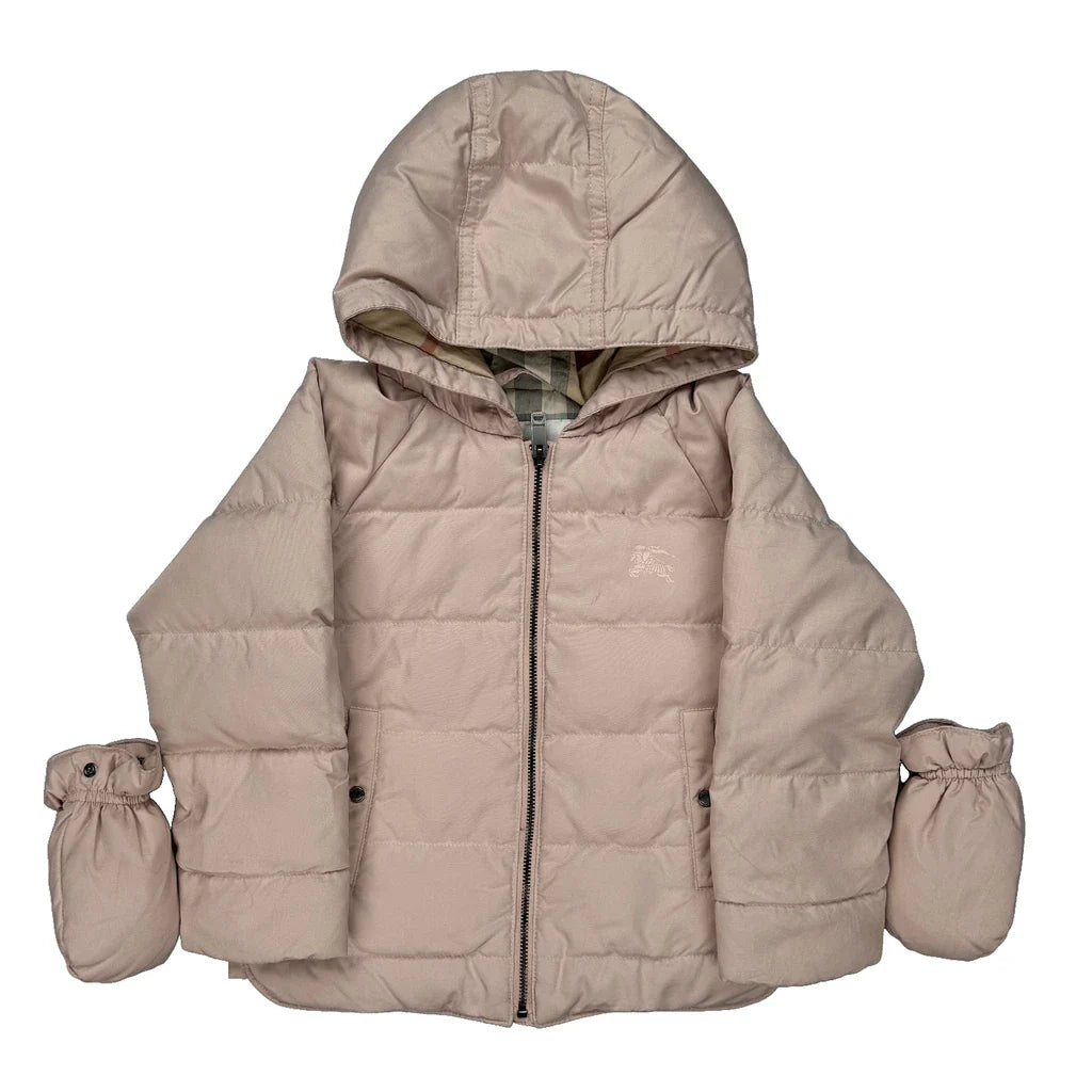 Age 2 Burberry Puffer - 2XS Pink Polyester Refurbished - Thrifted (note: this is a term often used to describe second- refurbished available on Cerqular