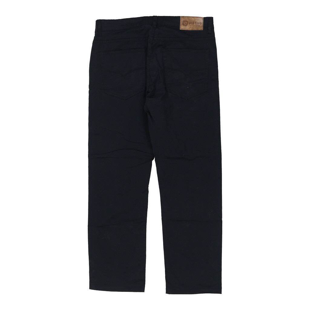 Mastino Trousers - 34W 28L Navy Cotton Blend Refurbished - Thrifted (note: this is a term often used to describe second- refurbished available on Cerqular
