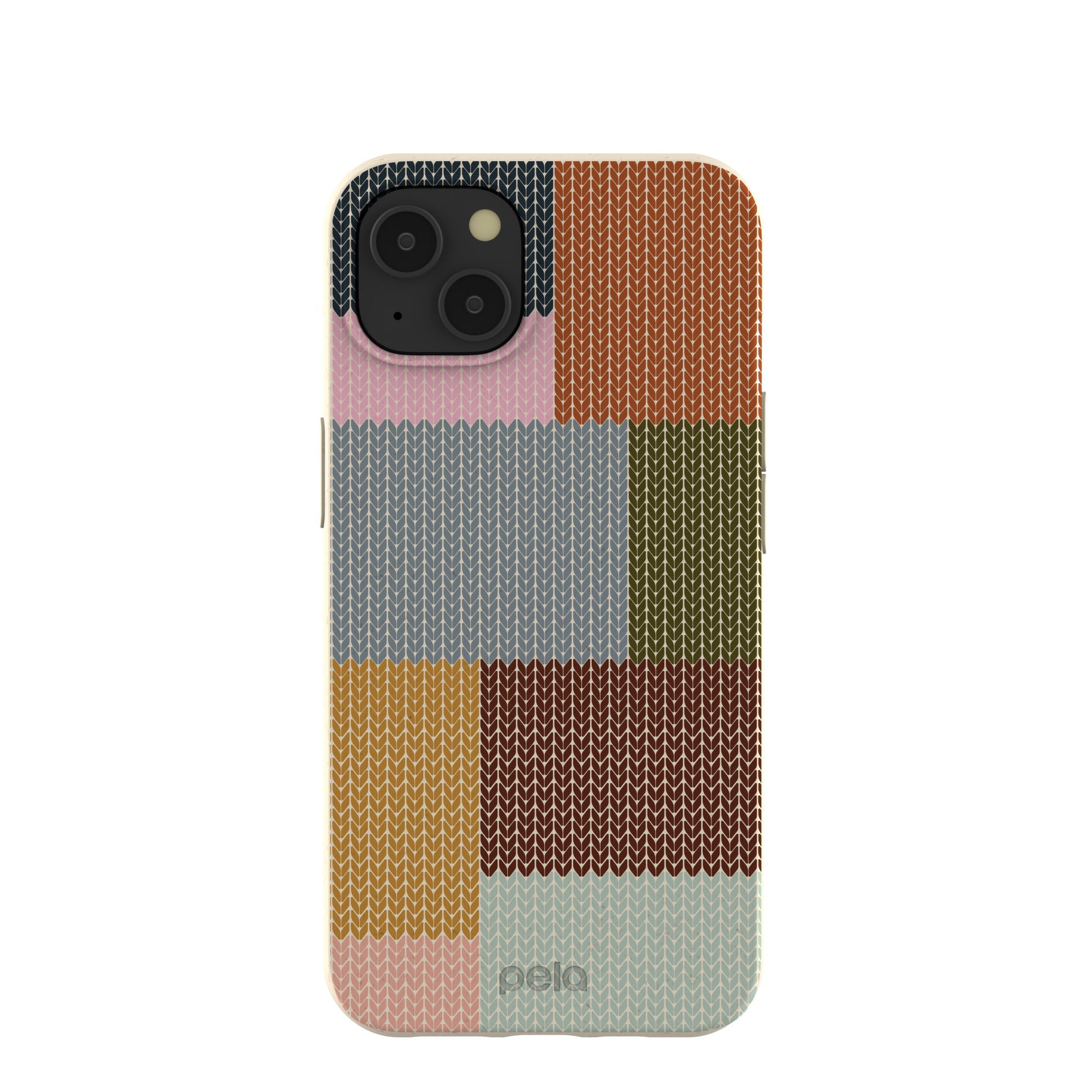 London Fog Knitted Patchwork iPhone 13 Case Refurbished - Pela Case refurbished available on Cerqular