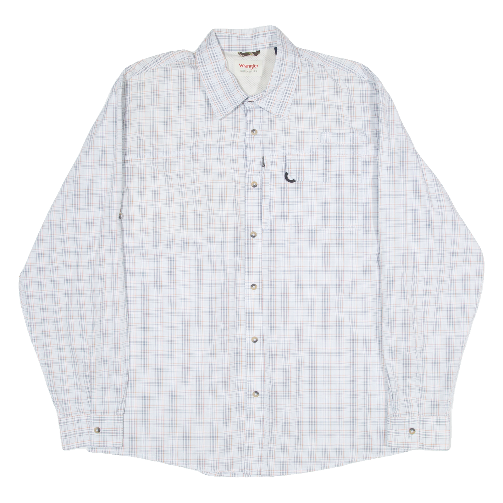 WRANGLER Mens Shirt Blue Check Long Sleeve XL Refurbished - N/A refurbished available on Cerqular