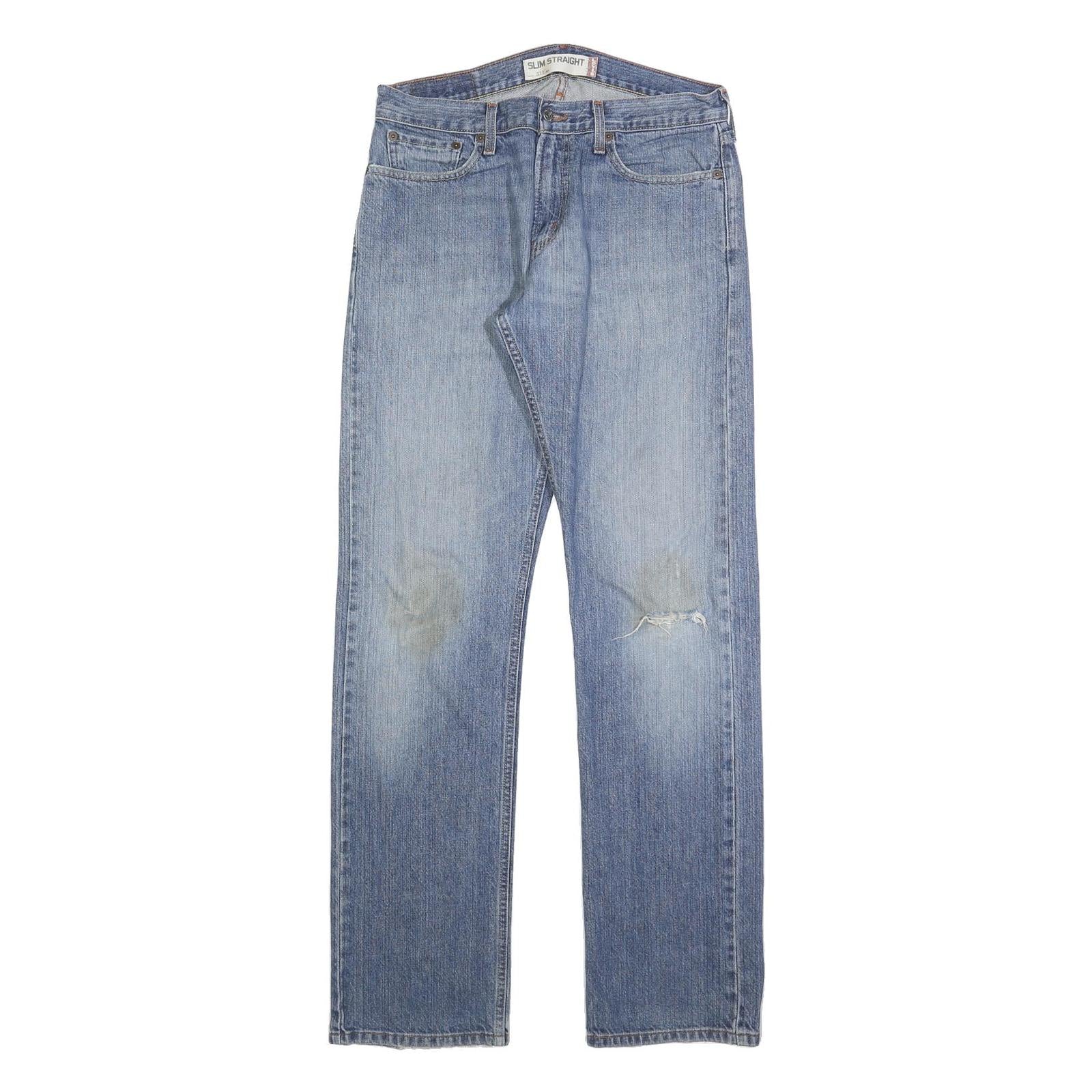 LEVI'S 514 Slim Mens Jeans Blue Slim Straight Denim Light W32 L34 Refurbished - N/A refurbished available on Cerqular