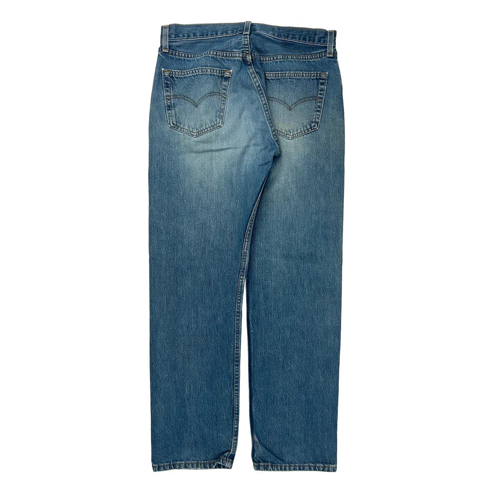 501 Levis Jeans - 30W 27L Blue Denim Refurbished - Thrifted (note: this is a term often used to describe second- refurbished available on Cerqular