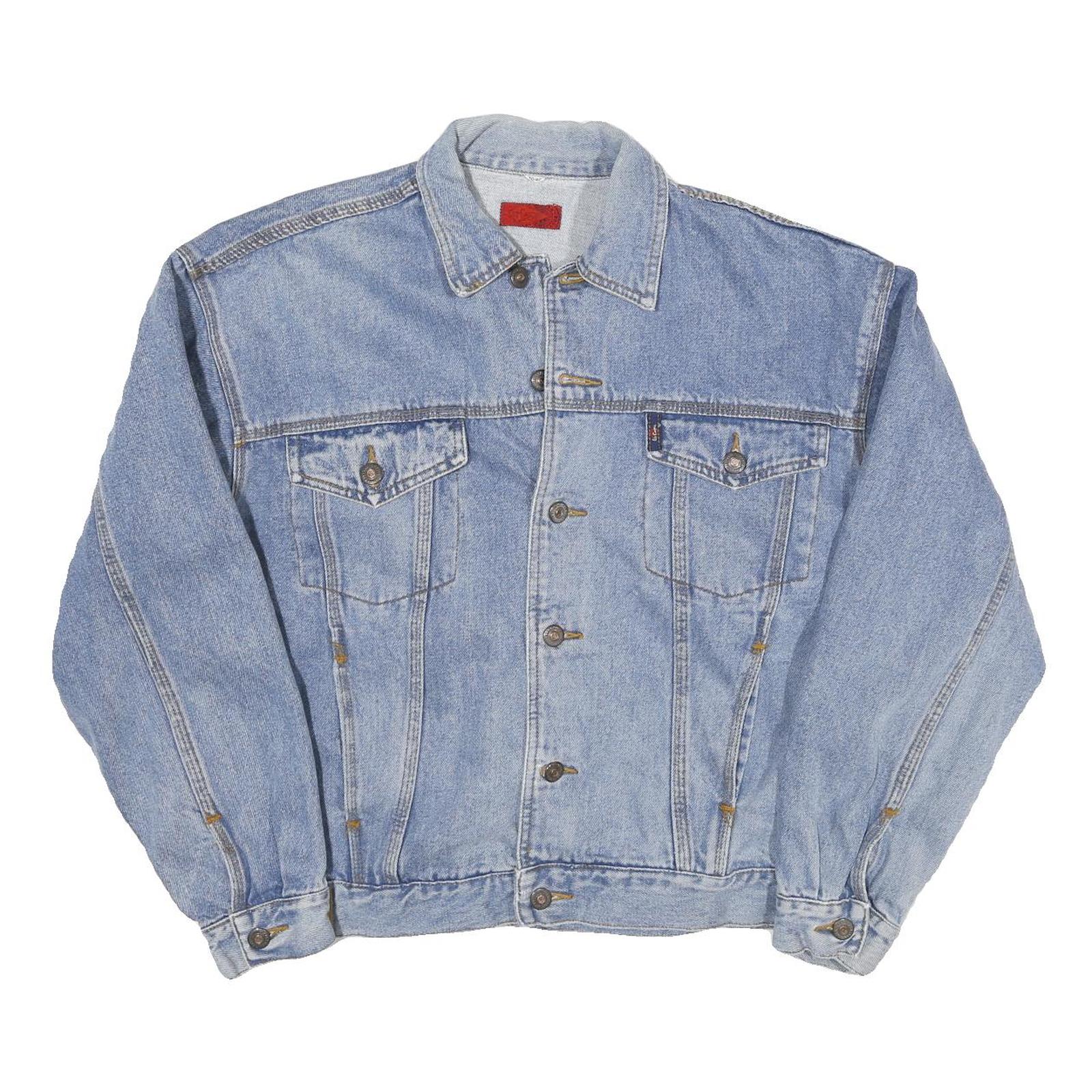 LEE COOPER Mens Blue Denim Jacket M Cotton Blend Button Closure Classic Fit Refurbished - N/A refurbished available on Cerqular