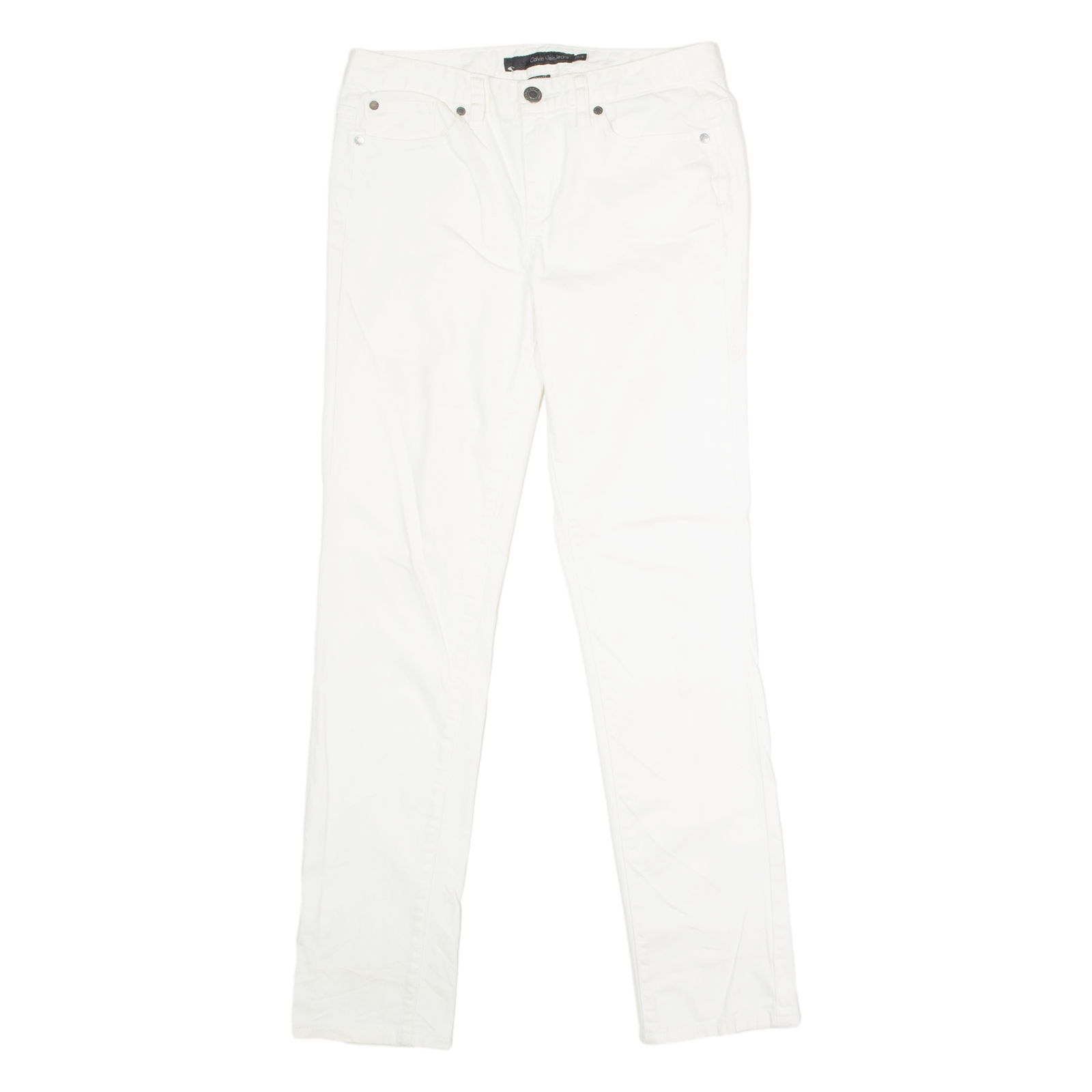CALVIN KLEIN JEANS Womens Jeans White Regular Skinny W28 L30 Refurbished - N/A refurbished available on Cerqular