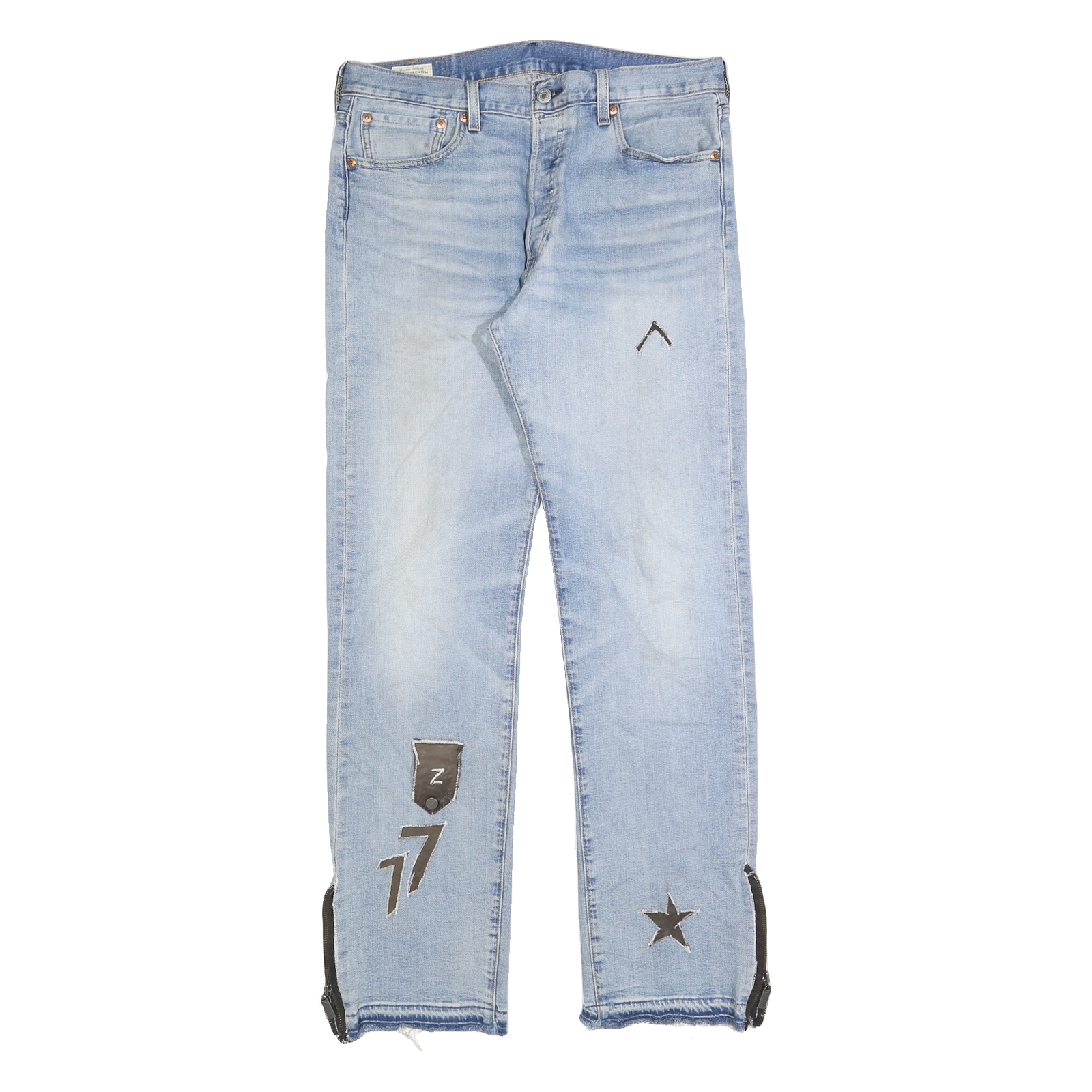 LEVI'S 501 Big E Mens Jeans Blue Light Denim Regular Straight Cotton Button W33 Refurbished - N/A refurbished available on Cerqular