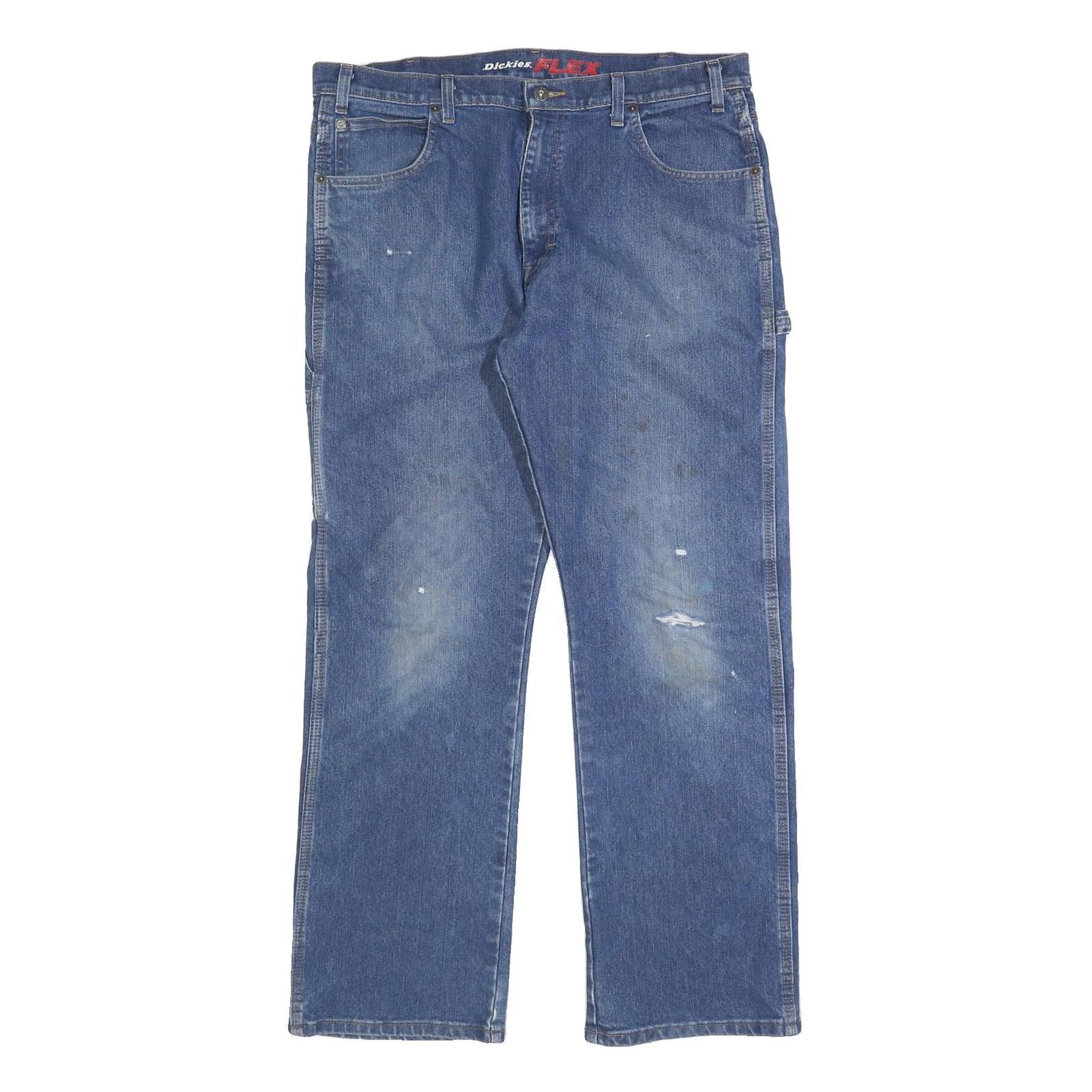 DICKIES Mens Jeans Blue Regular Straight Denim Medium W38 L32 Workwear Utility Refurbished - N/A refurbished available on Cerqular
