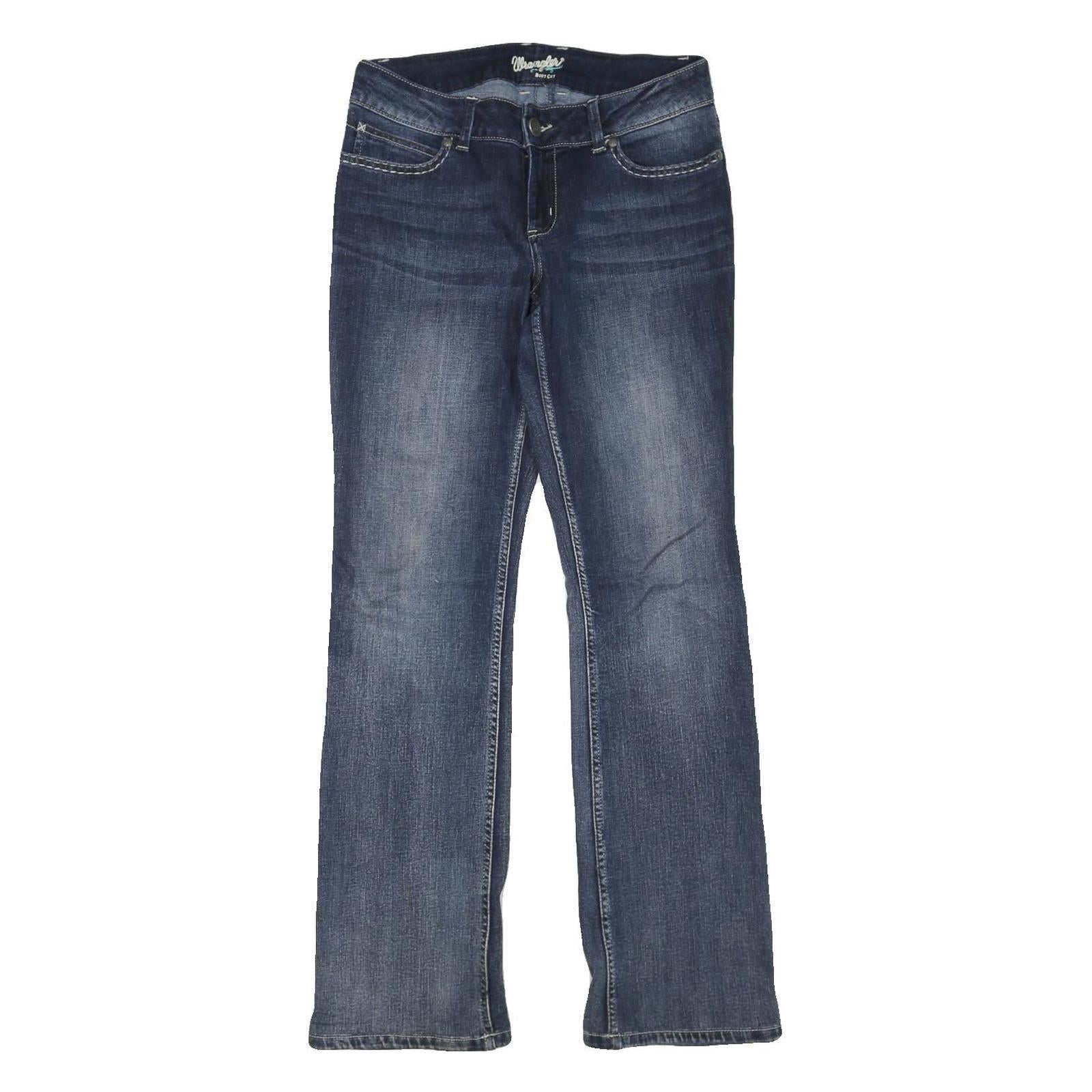 WRANGLER Womens Blue Regular Bootcut Denim Medium W30 L33 Classic Cotton Blend Refurbished - N/A refurbished available on Cerqular