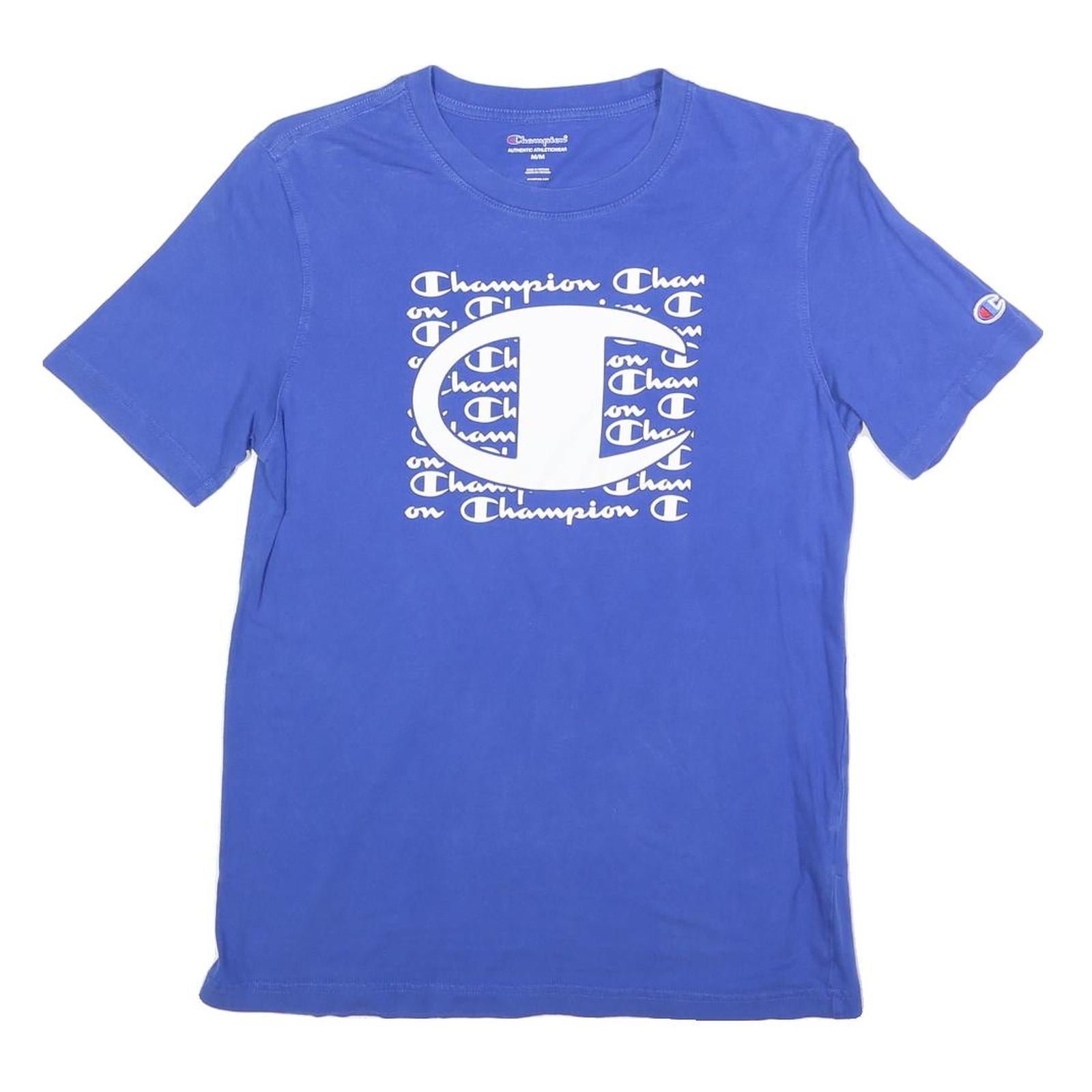 Buy CHAMPION Mens Blue Graphic T-Shirt M Short Sleeve Crew Neck Cotton Blend Refurbished - $18.19 CHAMPION Mens Blue Graphic T-Shirt M Short Sleeve Crew Neck Cotton Blend Refurbished - N/A refurbished available on Cerqular