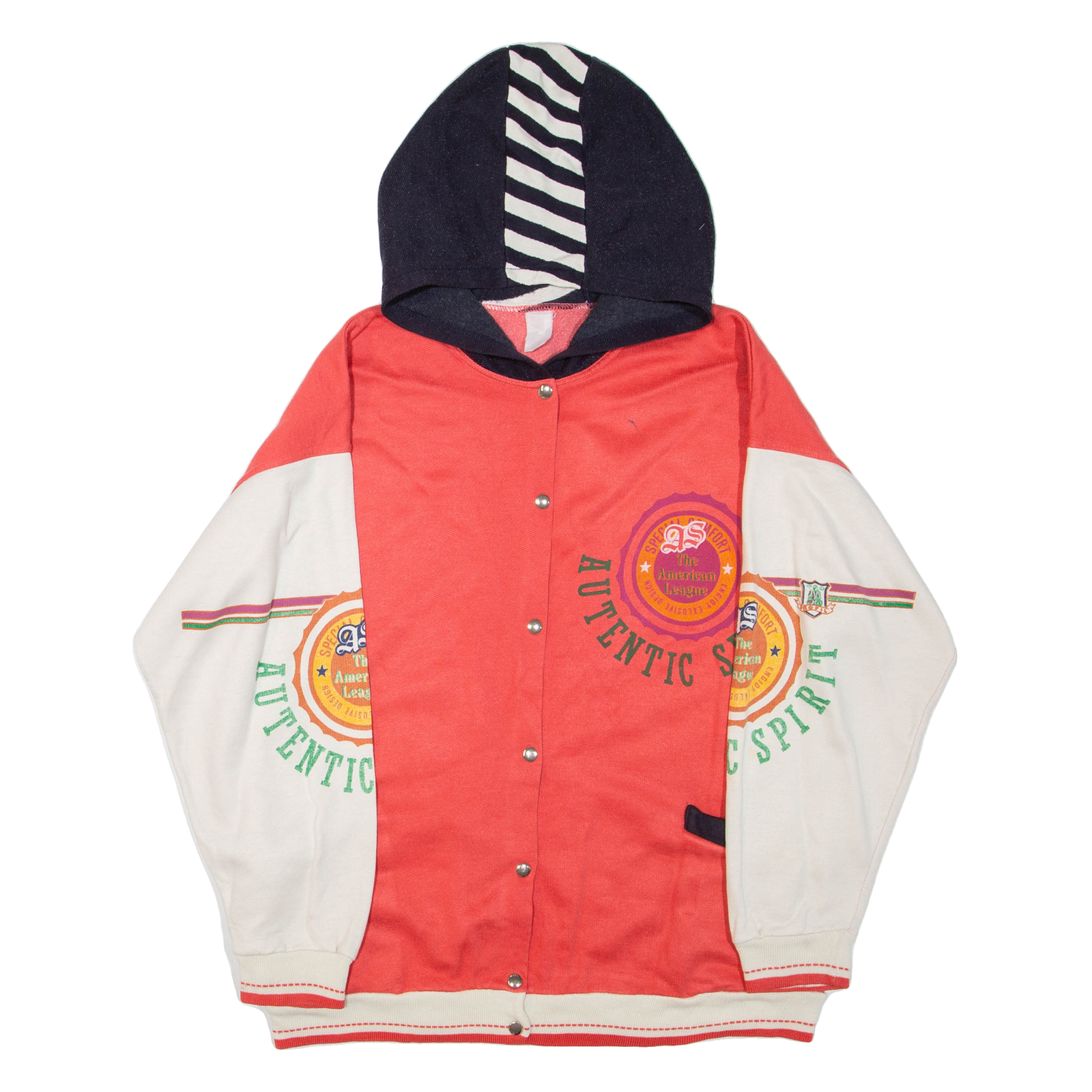 Womens Jacket Pink Hooded Crazy Pattern L Refurbished - N/A refurbished available on Cerqular