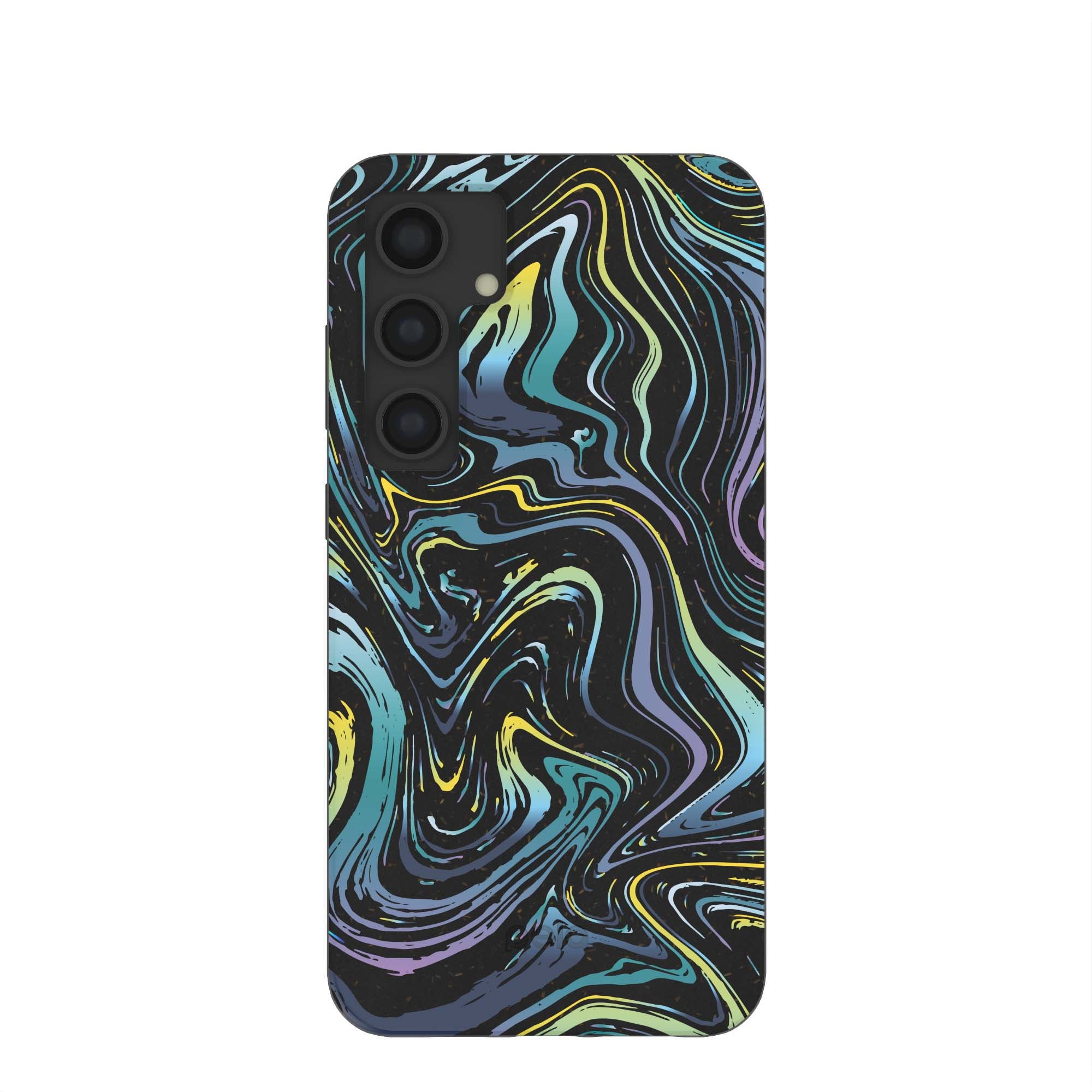 Black Space Waves Samsung Galaxy S24+(Plus) Case Refurbished - Pela Case refurbished available on Cerqular