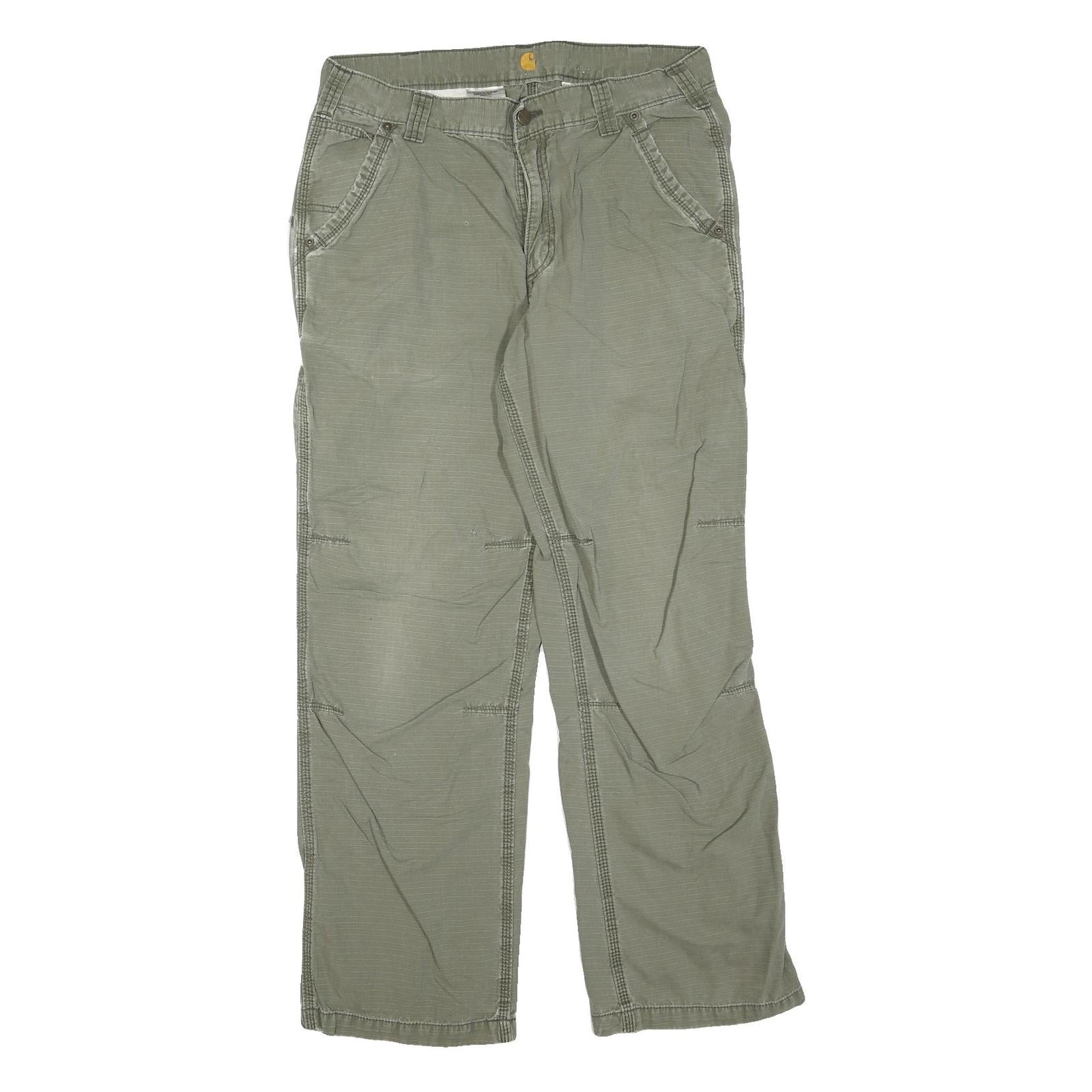 CARHARTT Womens Cotton Blend Green Regular Straight Trousers W34 L29 Workwear Refurbished - N/A refurbished available on Cerqular