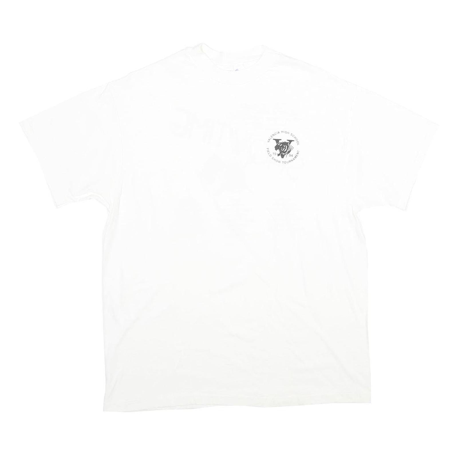 HANES Mens White Graphic T-Shirt L Short Sleeve Crew Neck Valencia High School Refurbished - N/A refurbished available on Cerqular