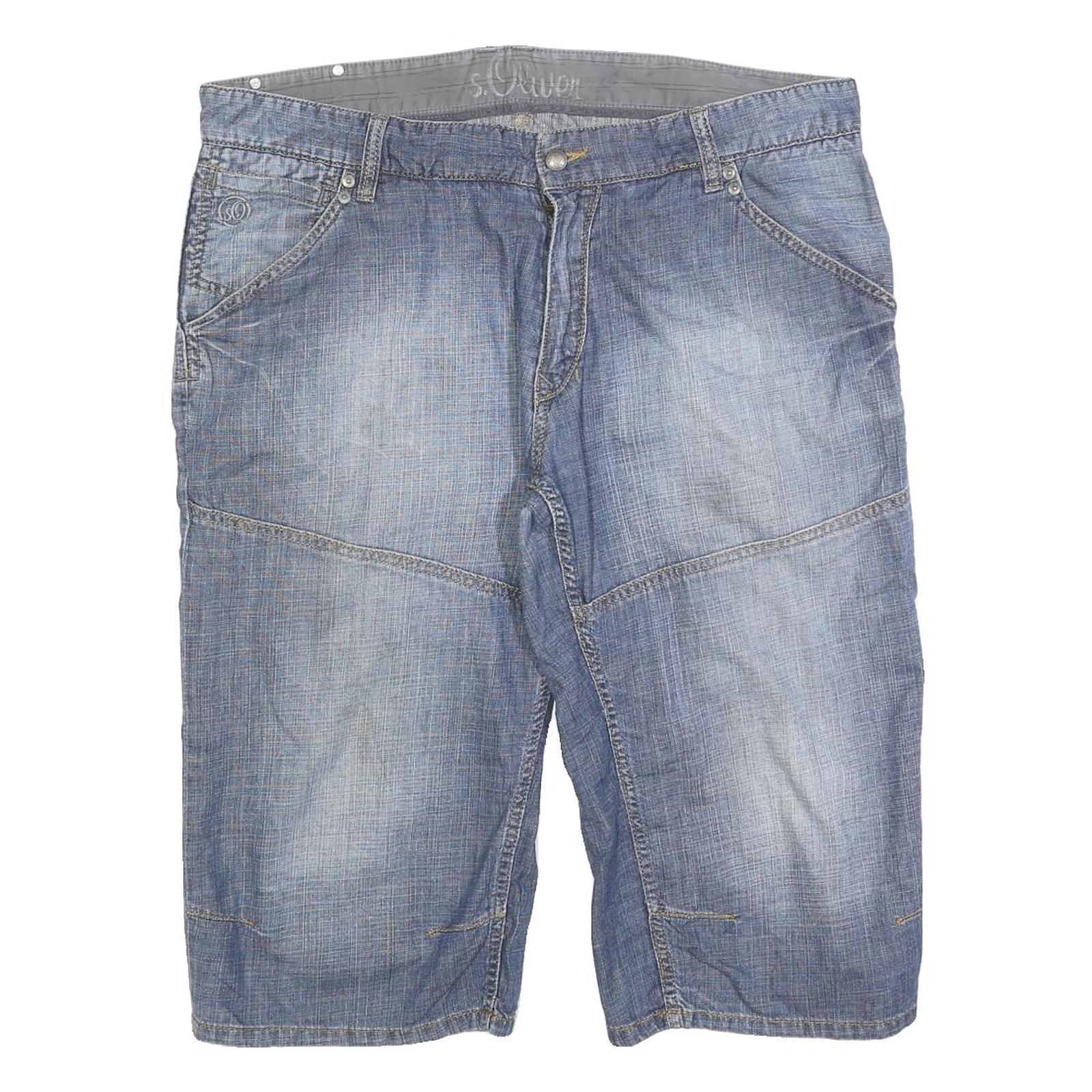 S OLIVER Mens Denim Shorts Blue Casual 2XL W40 Cotton Blend Comfortable Fit Refurbished - N/A refurbished available on Cerqular