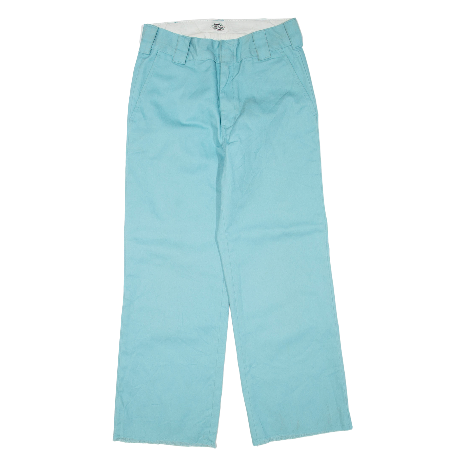 DICKIES Womens Trousers Blue Regular Straight W26 L26 Refurbished - N/A refurbished available on Cerqular