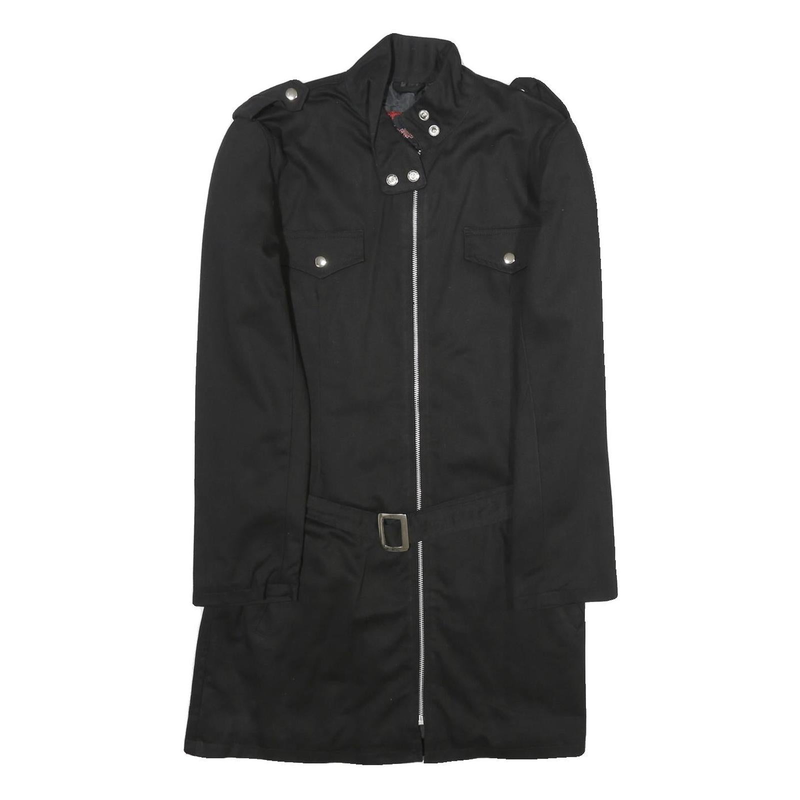 ZOELI'BAT Womens Black Cotton Blend Jacket L Zip Closure Military Style Refurbished - N/A refurbished available on Cerqular