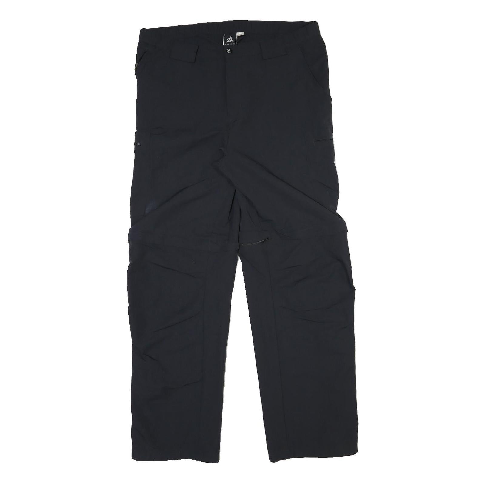ADIDAS Mens Polyester Blend Black Regular Zip Trousers W36 L31 Casual Comfort Refurbished - N/A refurbished available on Cerqular