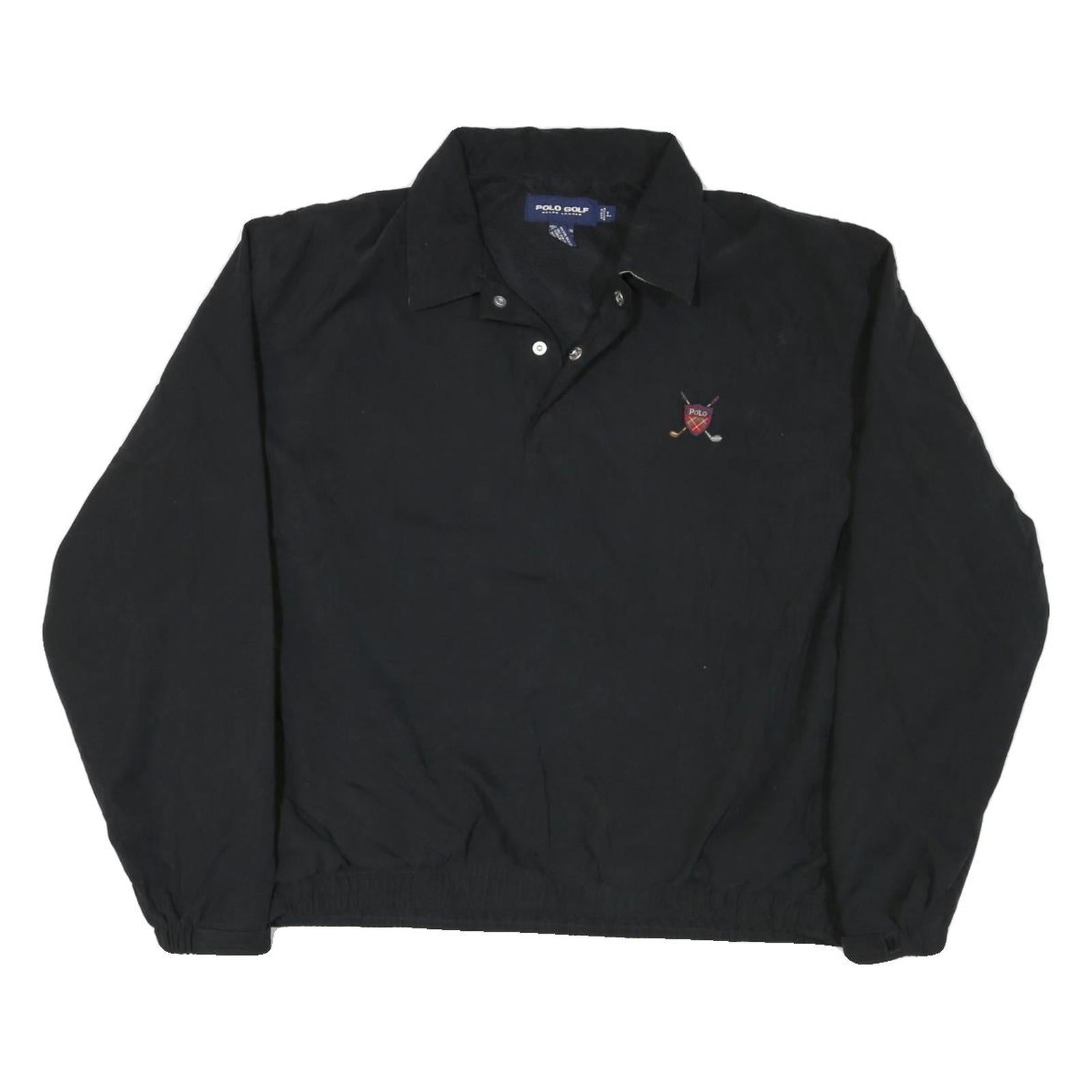 POLO SPORT RALPH LAUREN Mens Black Pullover Sweatshirt L Polo Golf Collar Refurbished - N/A refurbished available on Cerqular