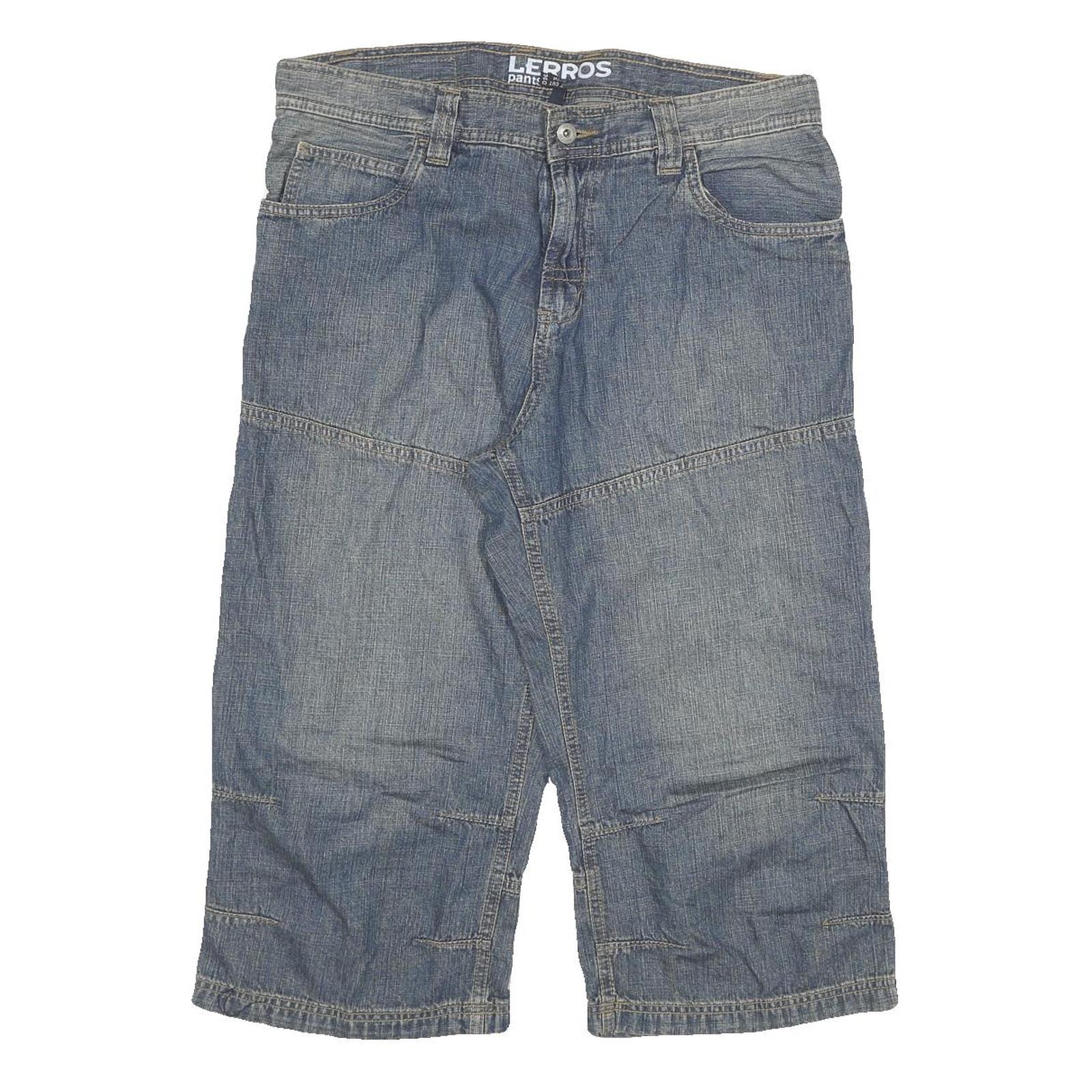 LERROS Mens Shorts Blue XL W34 Cotton Blend Casual Denim Style Pocketed Refurbished - N/A refurbished available on Cerqular