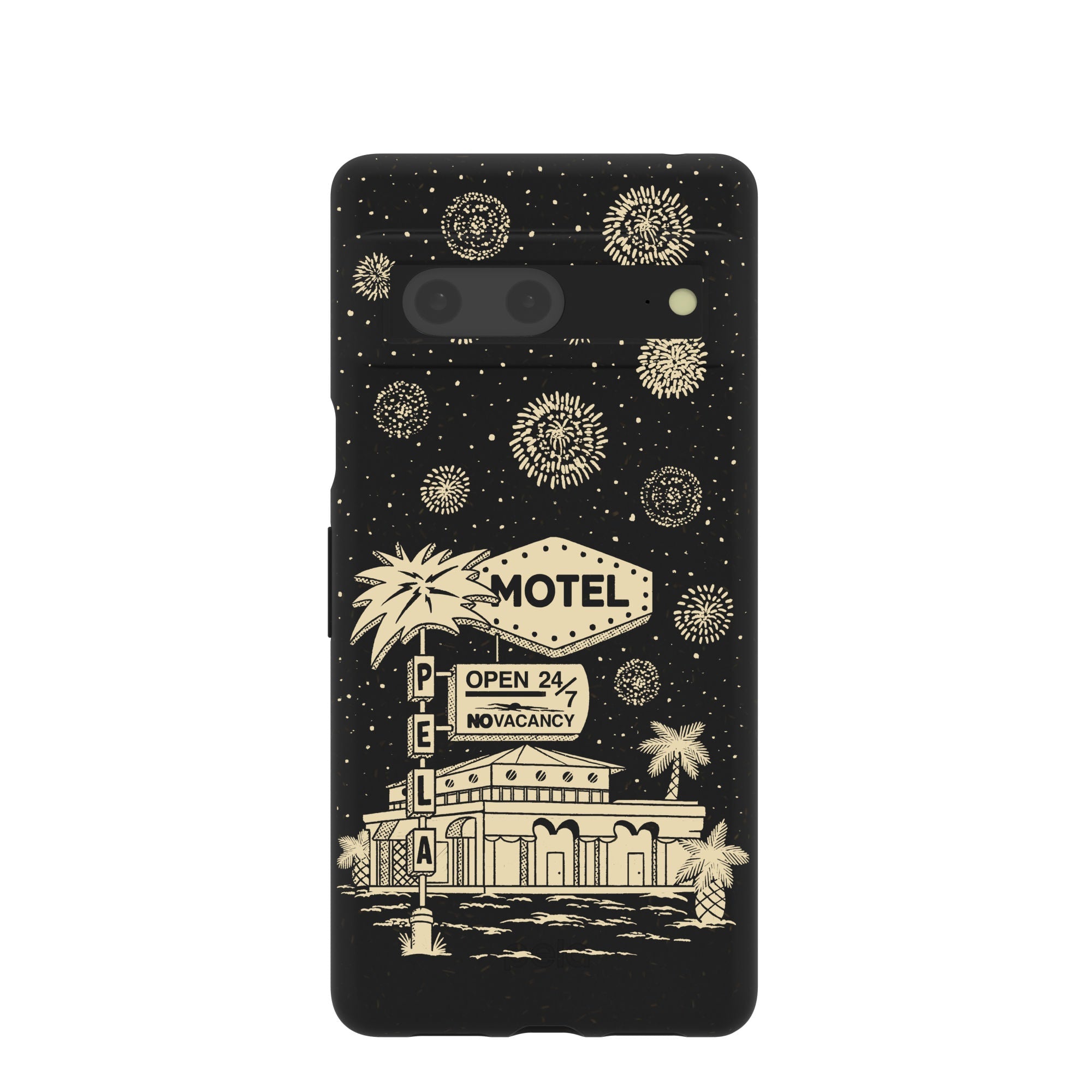 Black Motel Pela Google Pixel 7 Case Refurbished - Pela Case refurbished available on Cerqular