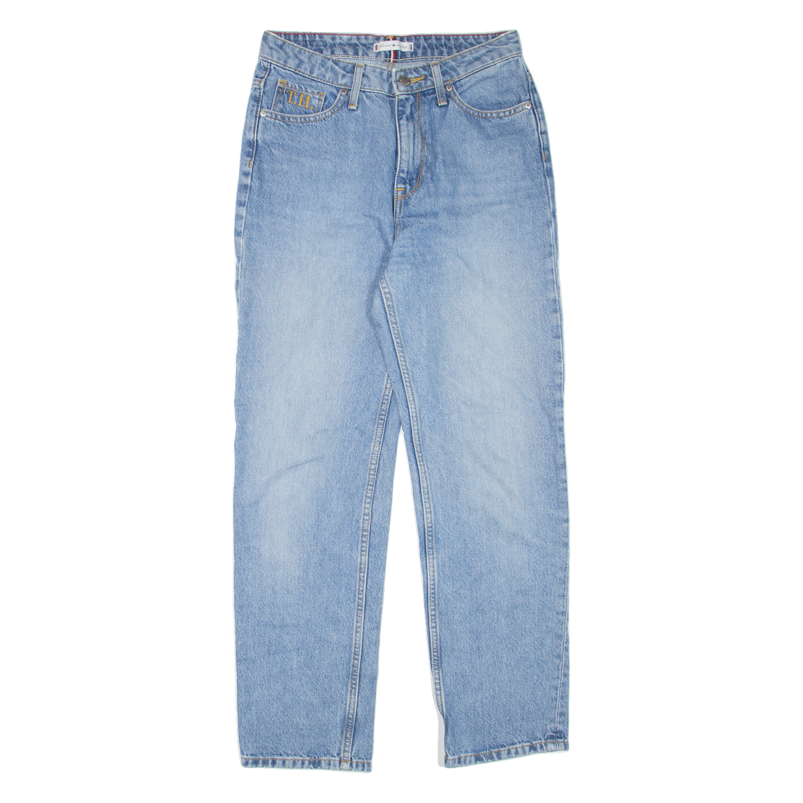 TOMMY HILFIGER Cropped Womens Jeans Blue Classic Straight Stone Wash W27 L27 Refurbished - N/A refurbished available on Cerqular