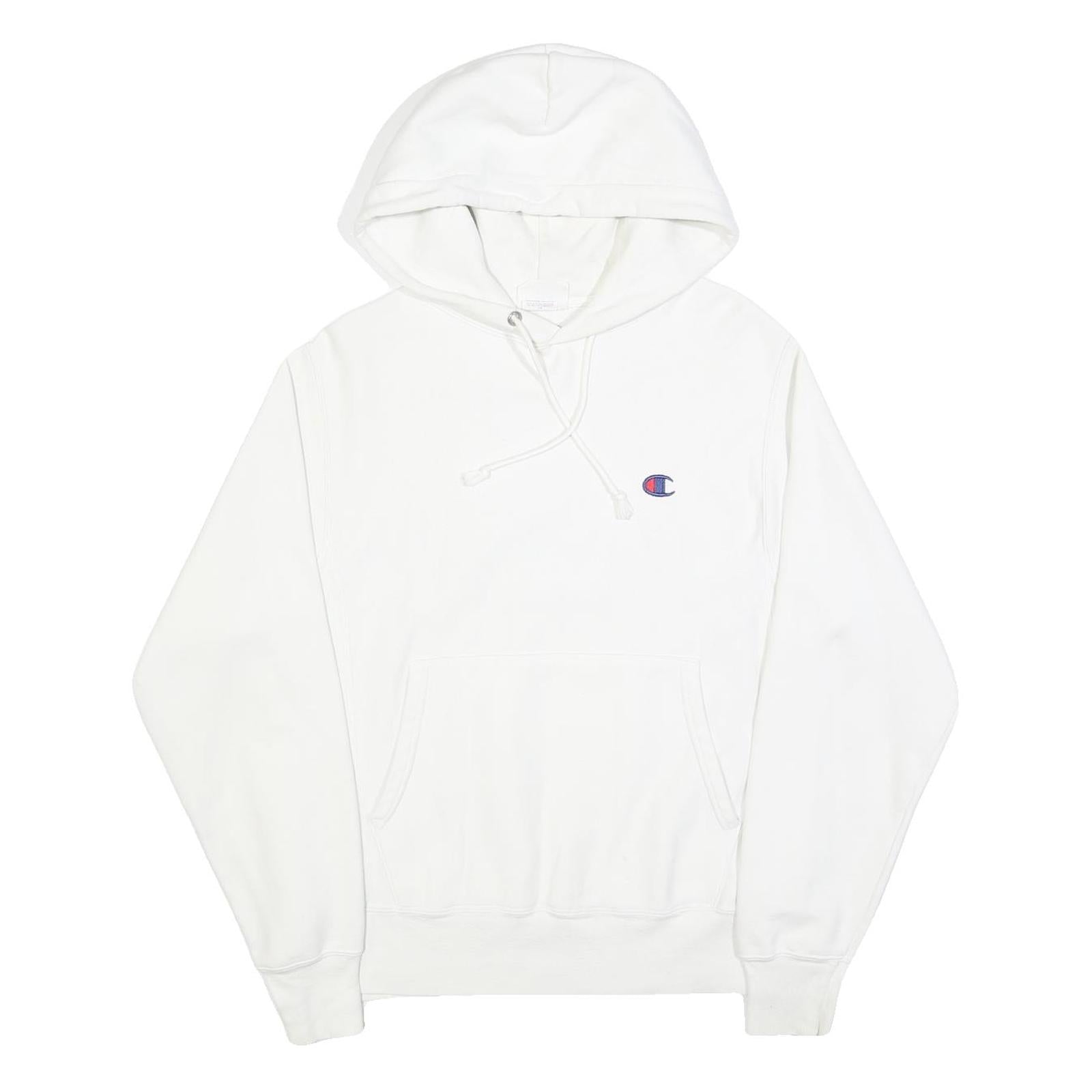 CHAMPION REVERSE WEAVE Mens White Hoodie S Cotton Blend Classic Fit Pullover Refurbished - N/A refurbished available on Cerqular