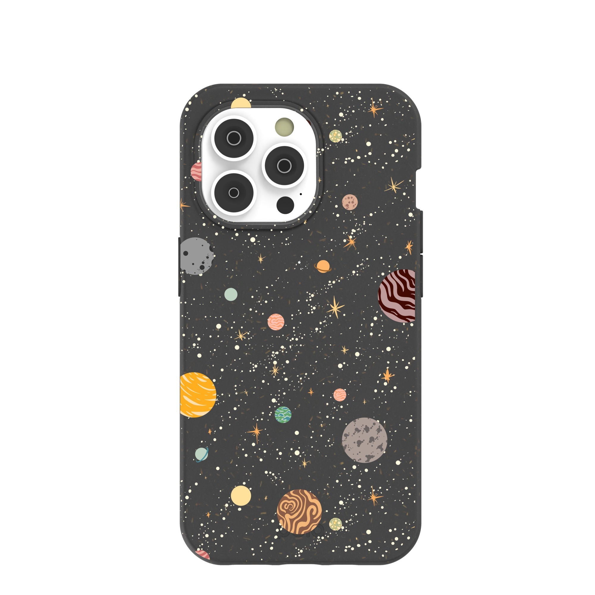 Black Galactic Glow iPhone 14 Pro Case Refurbished - Pela Case refurbished available on Cerqular
