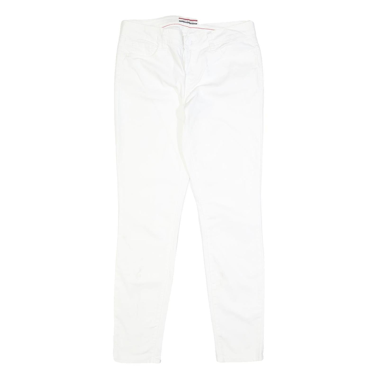 TOMMY HILFIGER Womens Slim White Denim Jeans W30 L29 Classic Zip Pocket Refurbished - N/A refurbished available on Cerqular