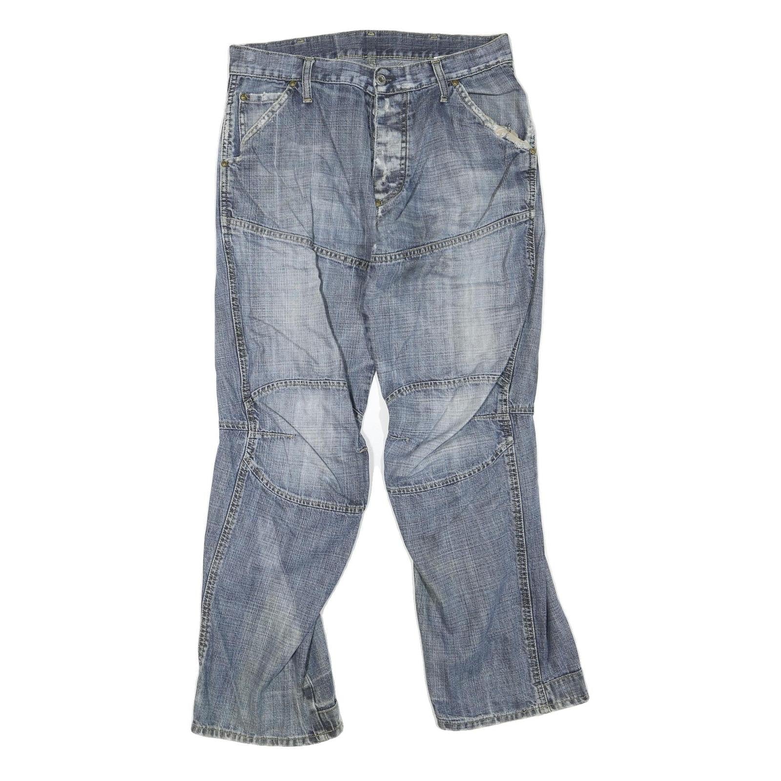 G-STAR Womens Regular Fit Blue Denim Jeans W32 L32 Distressed Style Zip Closure Refurbished - N/A refurbished available on Cerqular