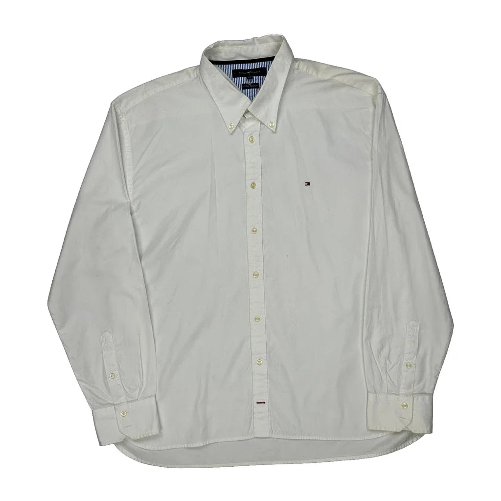 Buy Tommy Hilfiger Shirt - 2XL White Cotton Refurbished - $30.81 Tommy Hilfiger Shirt - 2XL White Cotton Refurbished - Thrifted (note: this is a term often used to describe second- refurbished available on Cerqular