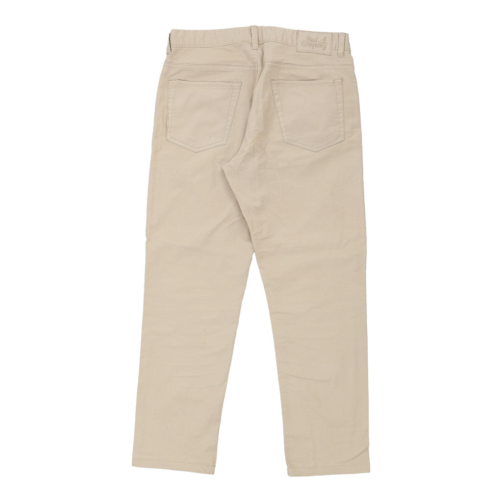 Best Company Trousers - 34W 29L Beige Cotton Refurbished - Thrifted (note: this is a term often used to describe second- refurbished available on Cerqular