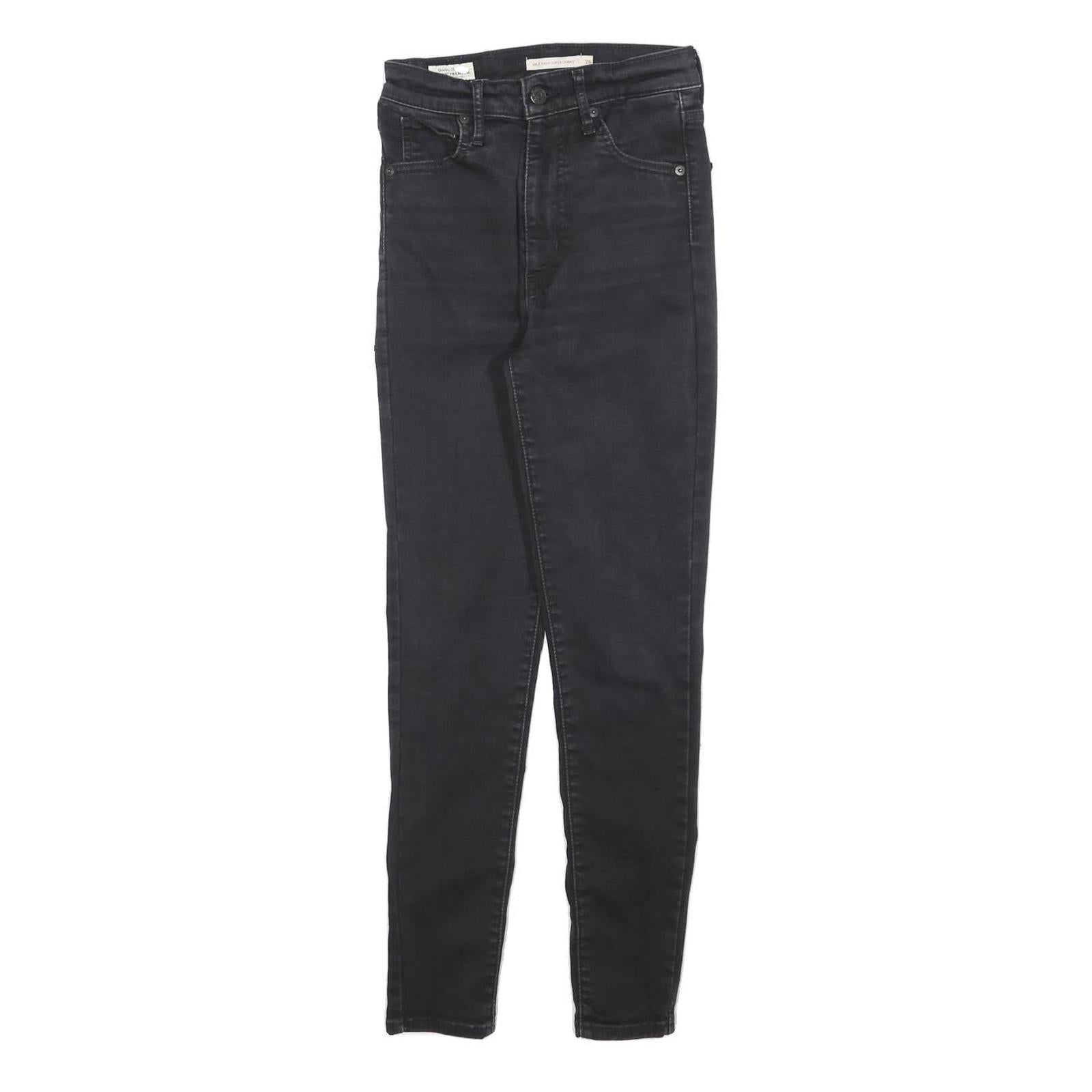 LEVI'S Womens Slim Black Jeans Cotton Blend W26 L28 Stretch Skinny Zip Refurbished - N/A refurbished available on Cerqular
