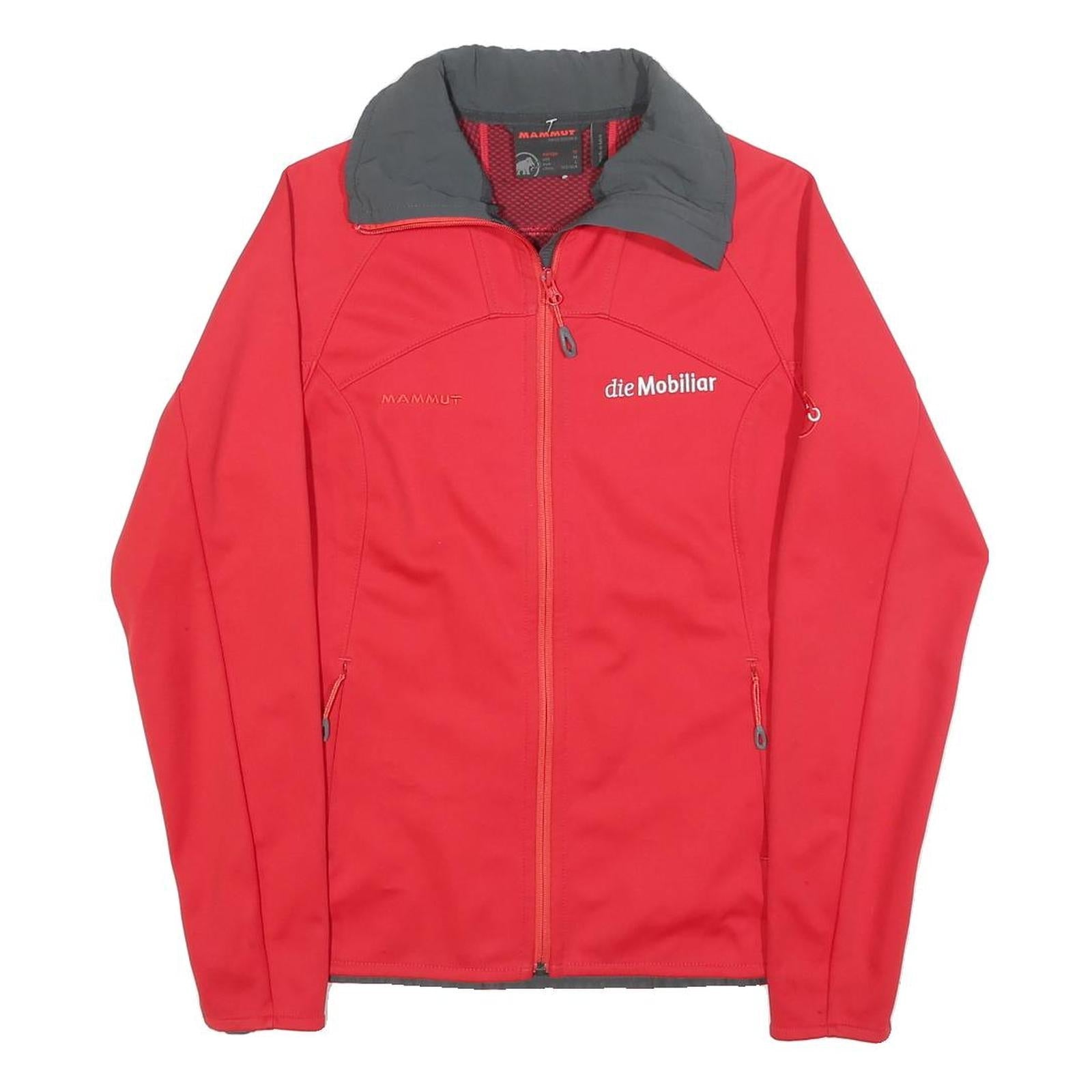 MAMMUT Womens Red Softshell Polyester Jacket M Outdoor Zip Collar Sport Refurbished - N/A refurbished available on Cerqular