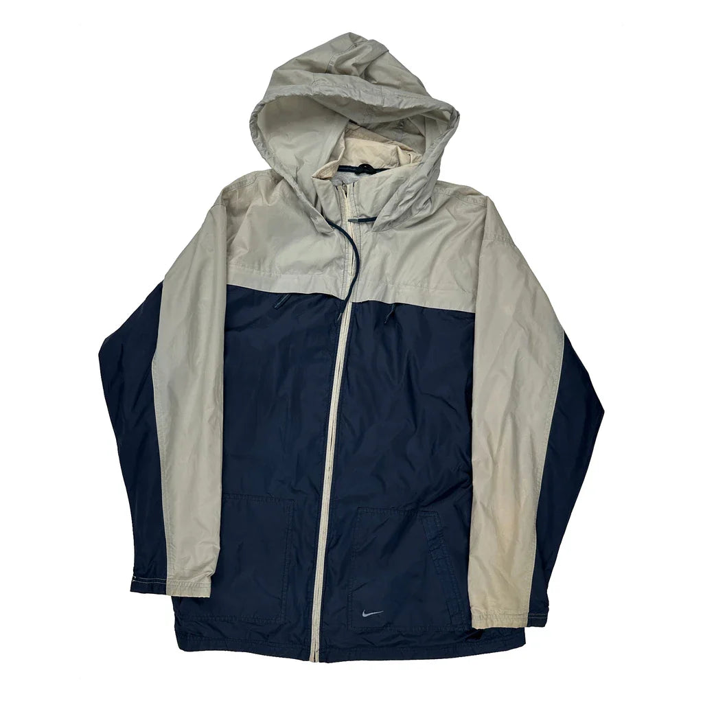 Nike Windbreaker - XL Navy Polyester Refurbished - Thrifted (note: this is a term often used to describe second- refurbished available on Cerqular