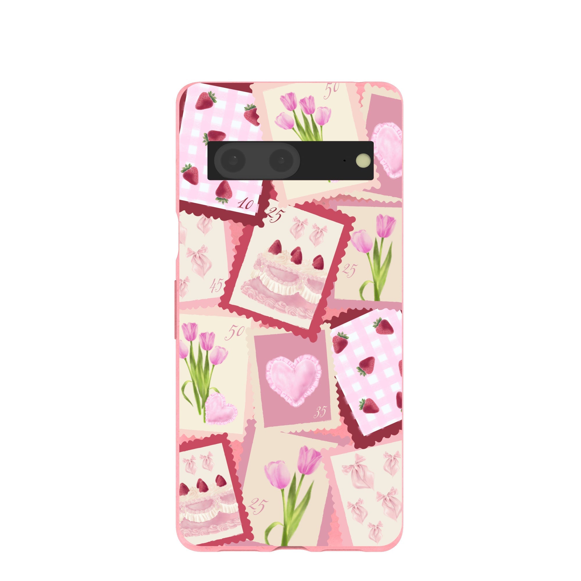 Bubblegum Pink Love Letters Google Pixel 7 Case Refurbished - Pela Case refurbished available on Cerqular