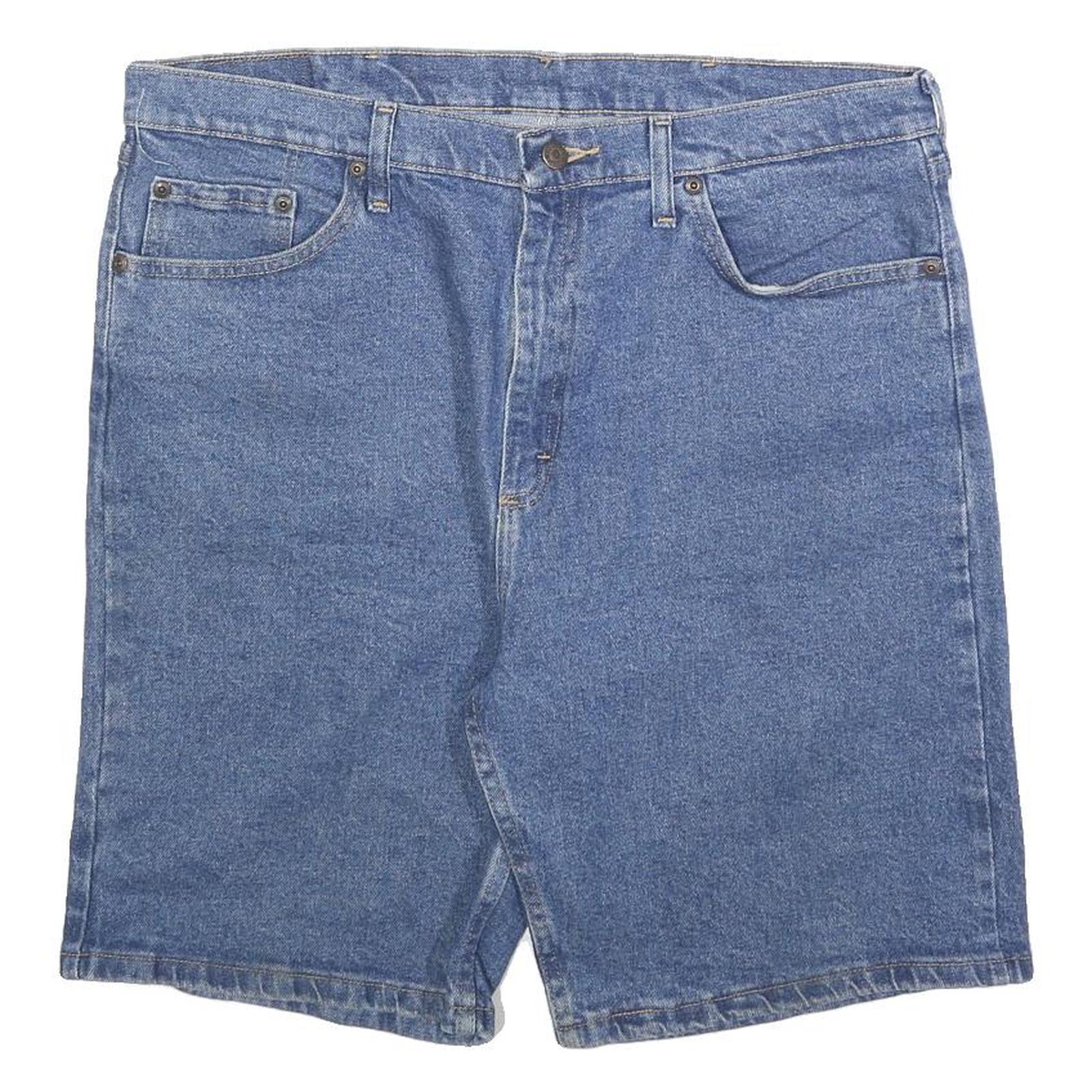 WRANGLER Mens Denim Blue Casual Shorts L W36 Comfortable Classic Fit Refurbished - N/A refurbished available on Cerqular
