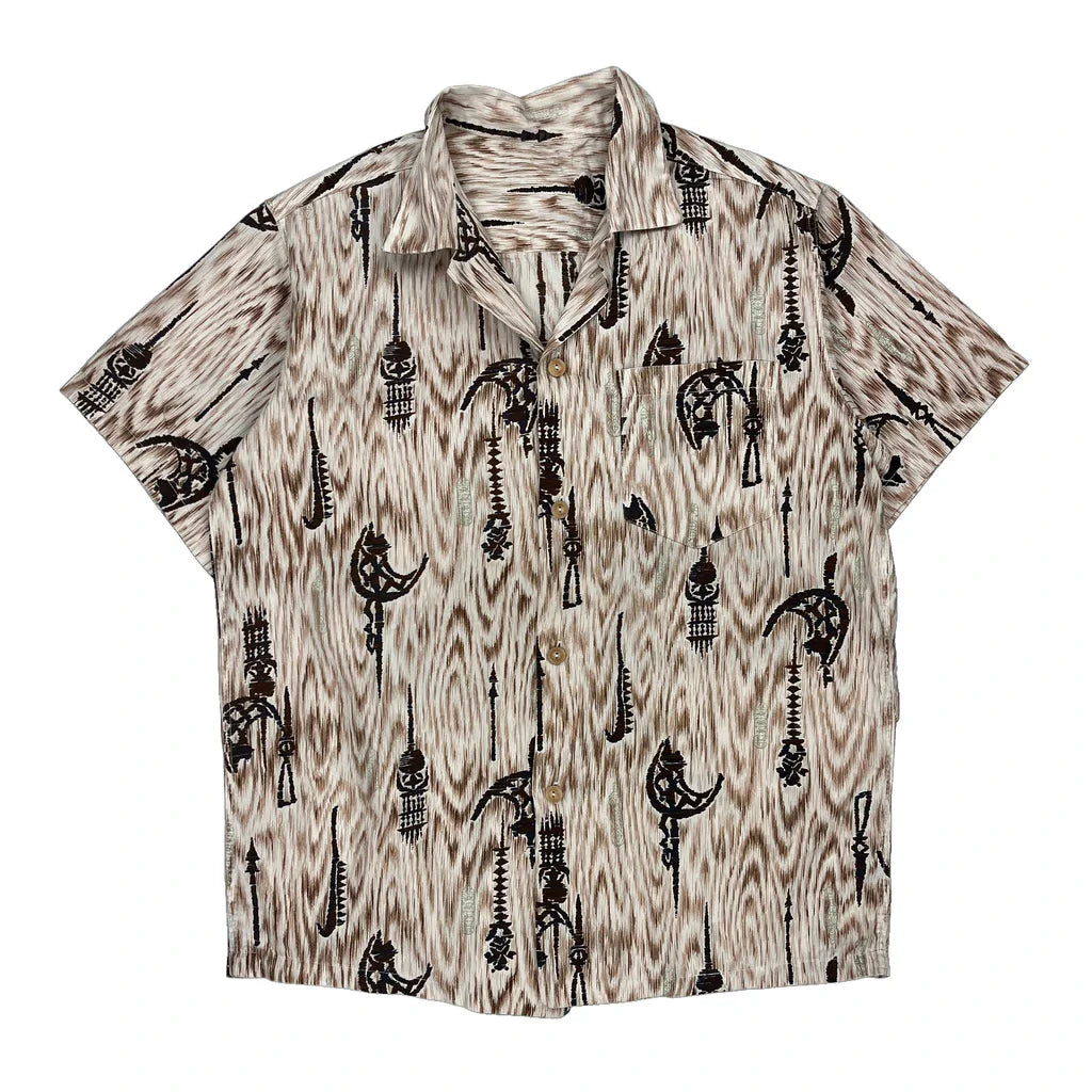 Buy Unbranded Hawaiian Shirt - Large Beige Cotton Refurbished - $10.04 Unbranded Hawaiian Shirt - Large Beige Cotton Refurbished - Thrifted (note: this is a term often used to describe second- refurbished available on Cerqular