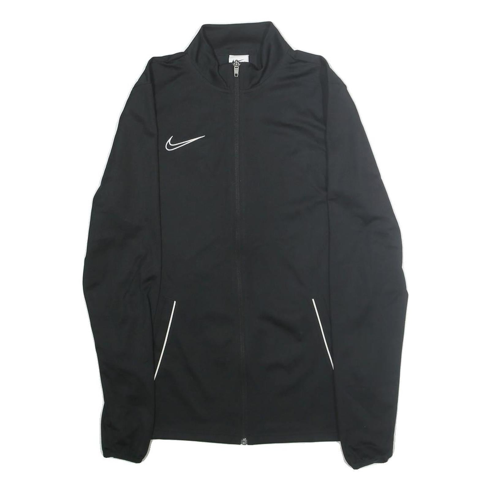 NIKE Mens Black Jacket M Polyester Plain Zip Sportswear Refurbished - N/A refurbished available on Cerqular